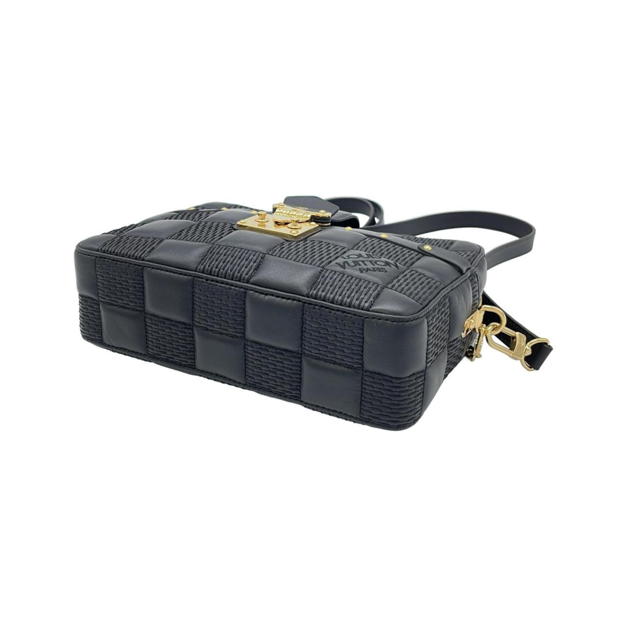 Louis Vuitton Black Leather Shoulder Bag