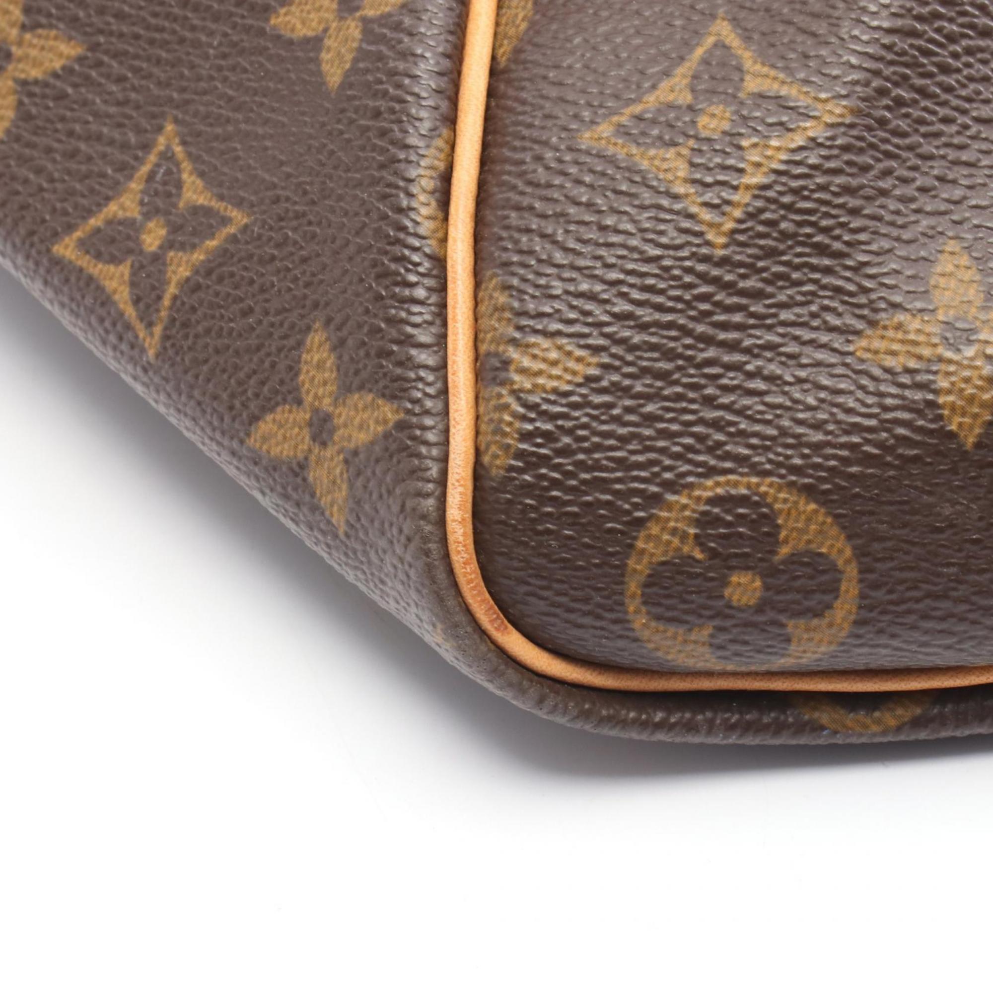 Louis Vuitton Brown Coated Canvas Leather Boston Bag