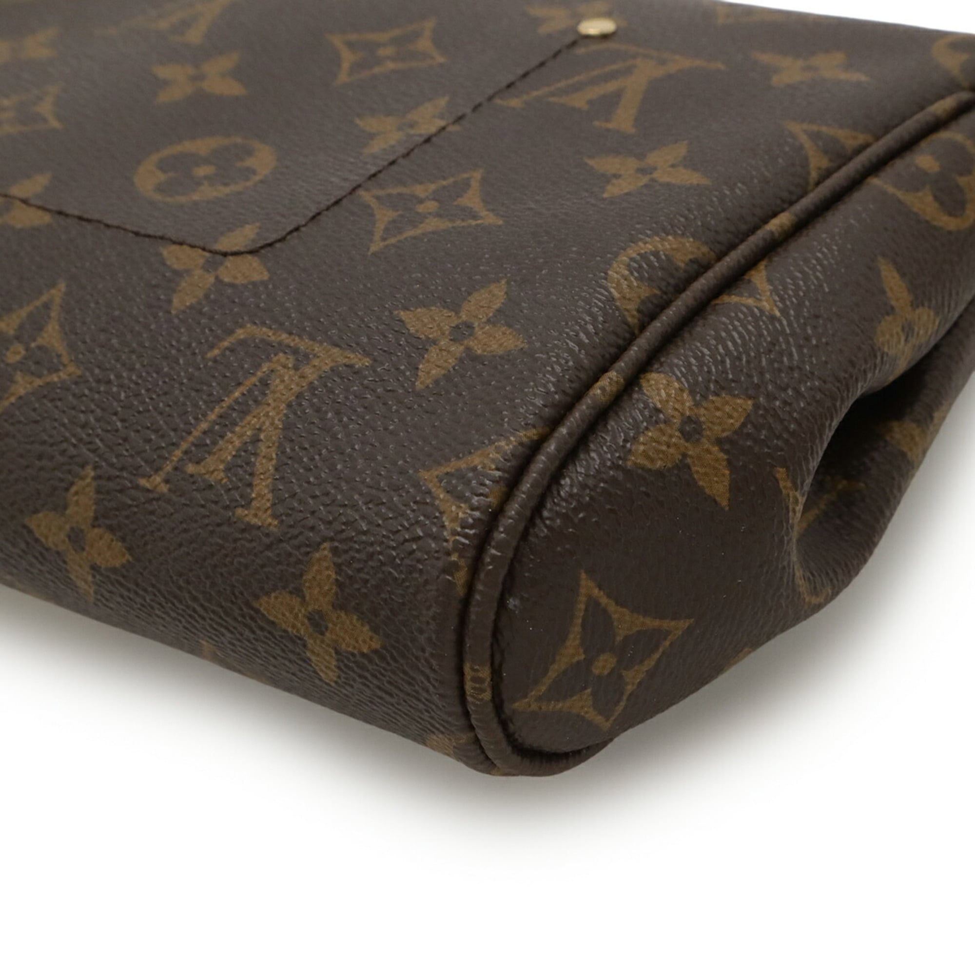 Louis Vuitton Brown Monogram Canvas Clutch Bag Shoulder Bag