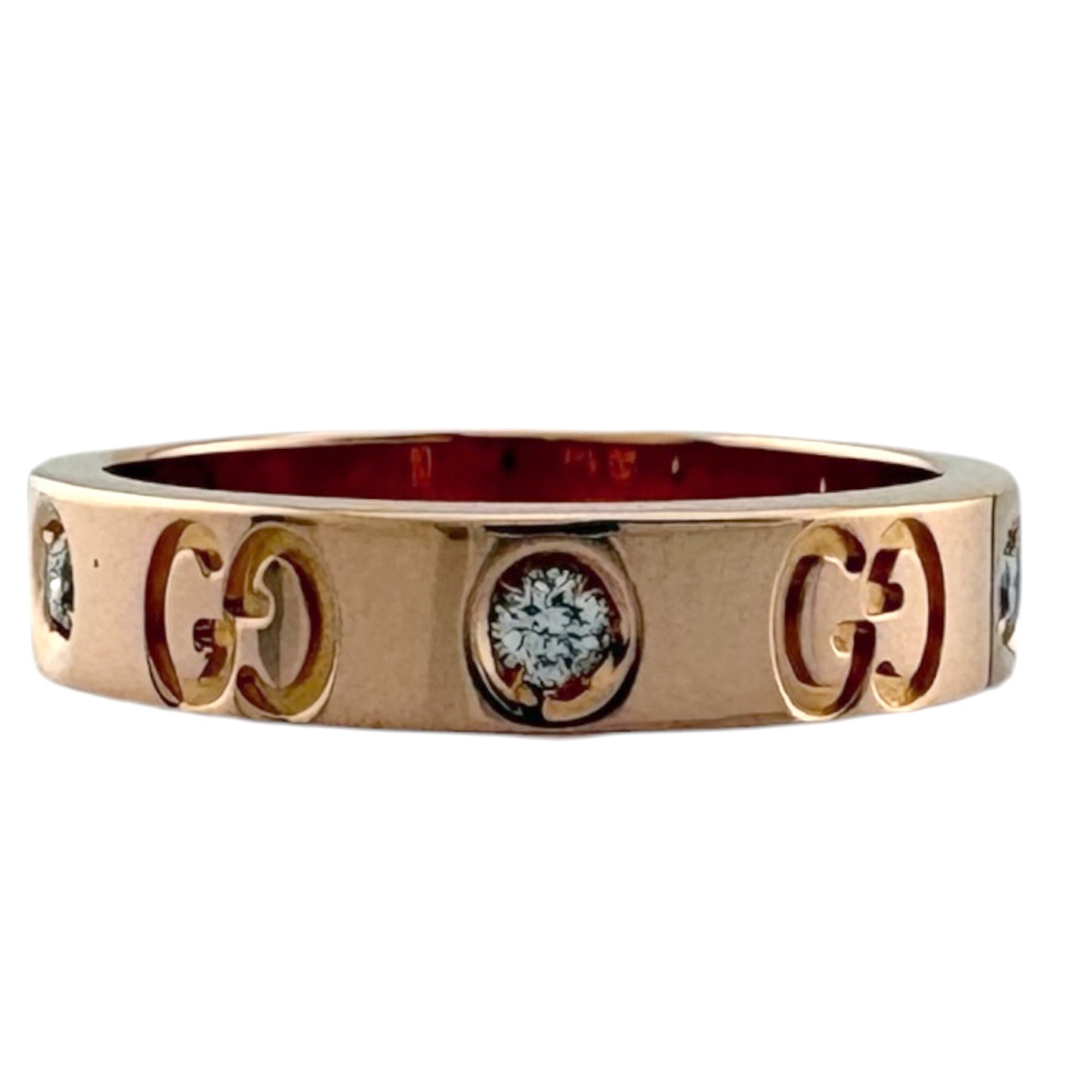 Gucci Pink Gold Pink Gold (18K) Band Ring (Pre-Owned)