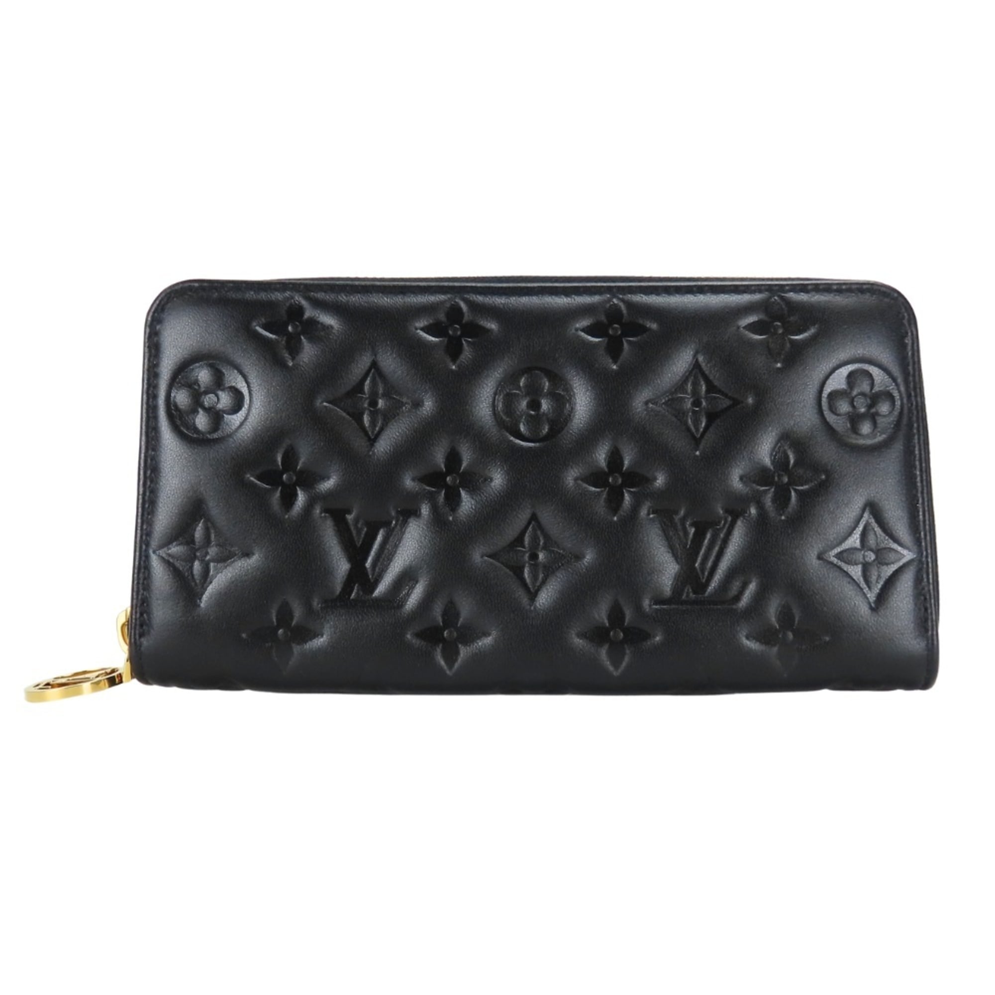 Louis Vuitton Black Noir Leather Coin Purse/Coin Case
