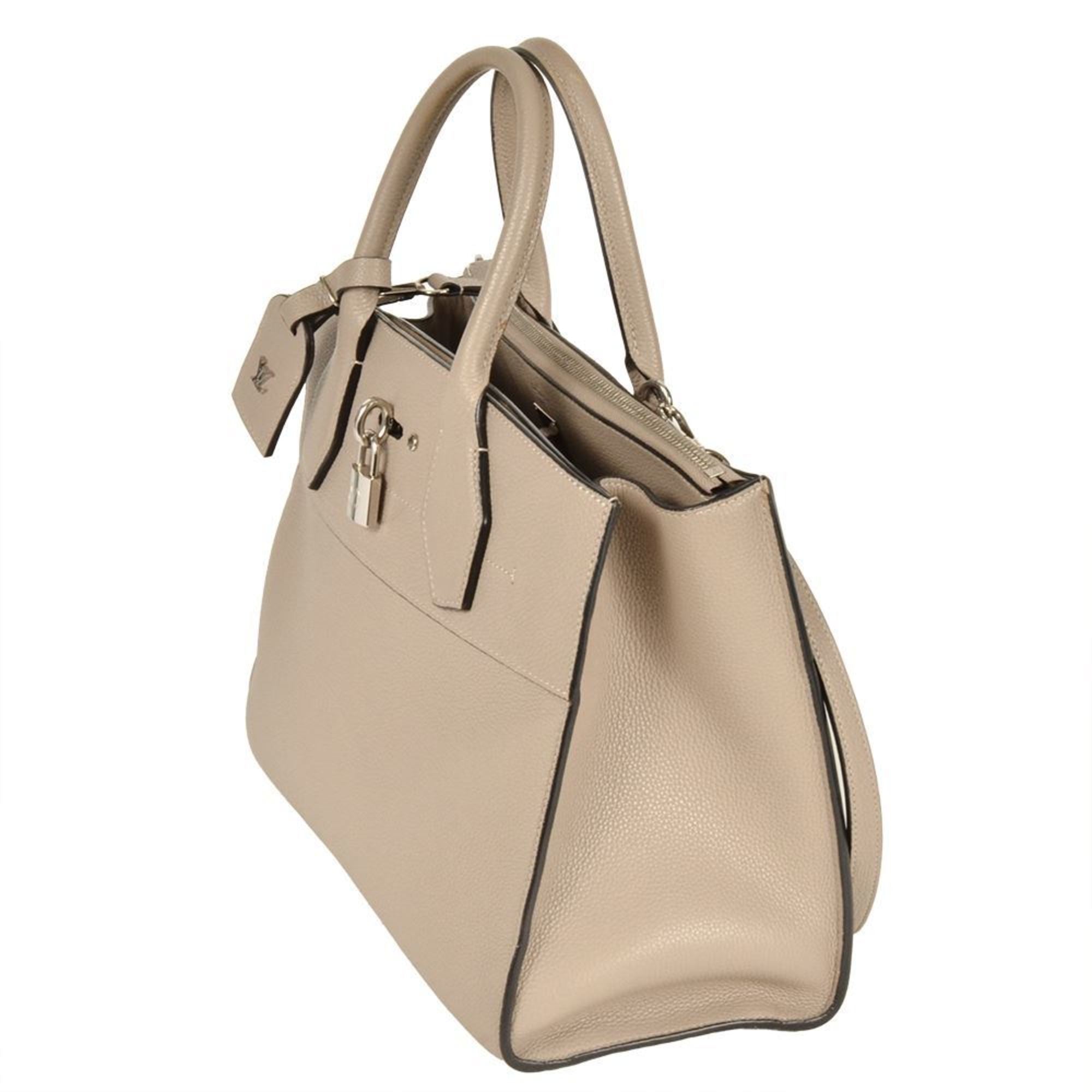 Louis Vuitton Beige Leather Handbag