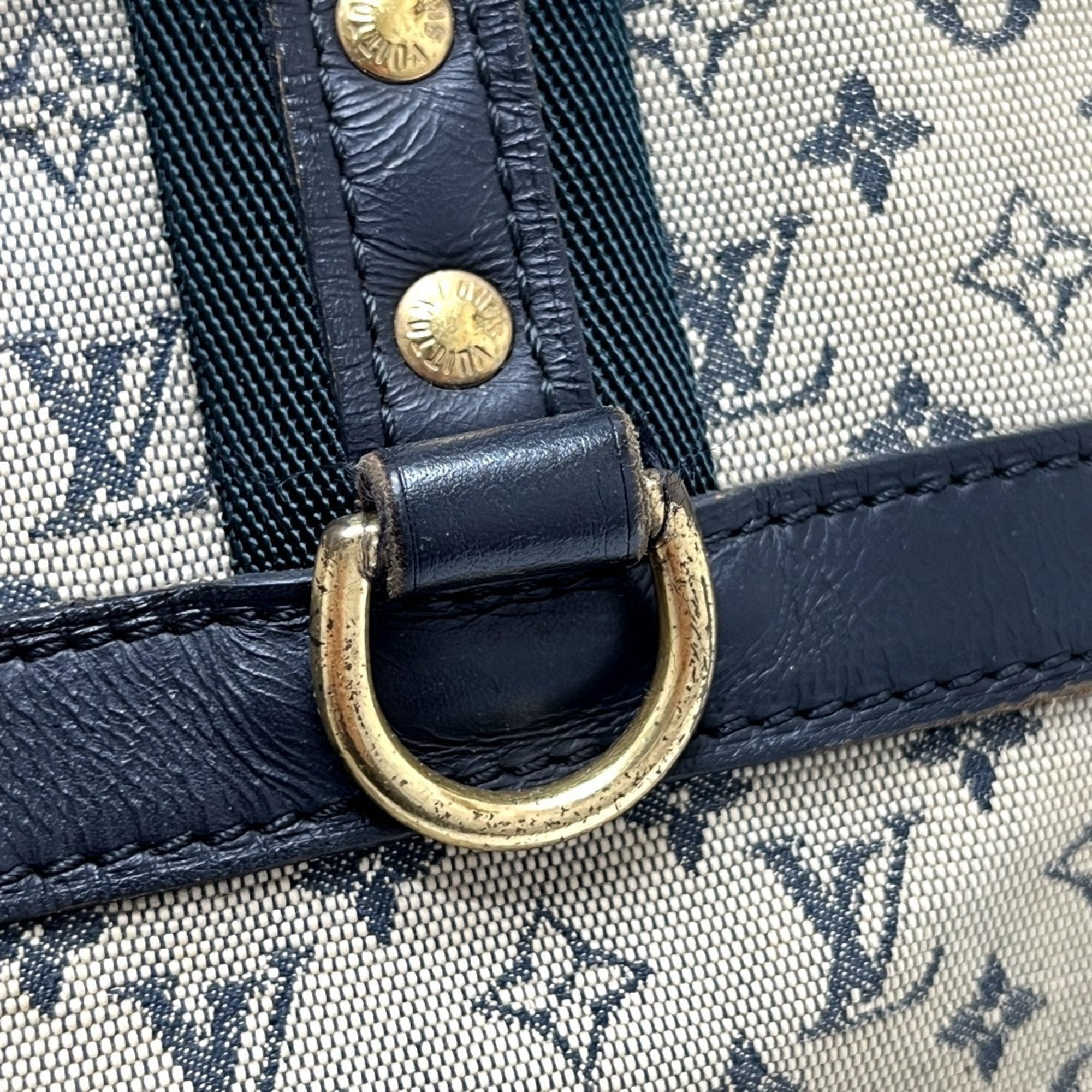 Louis Vuitton Galle Monogram Navy Monogram Mini Boston Bag Handbag