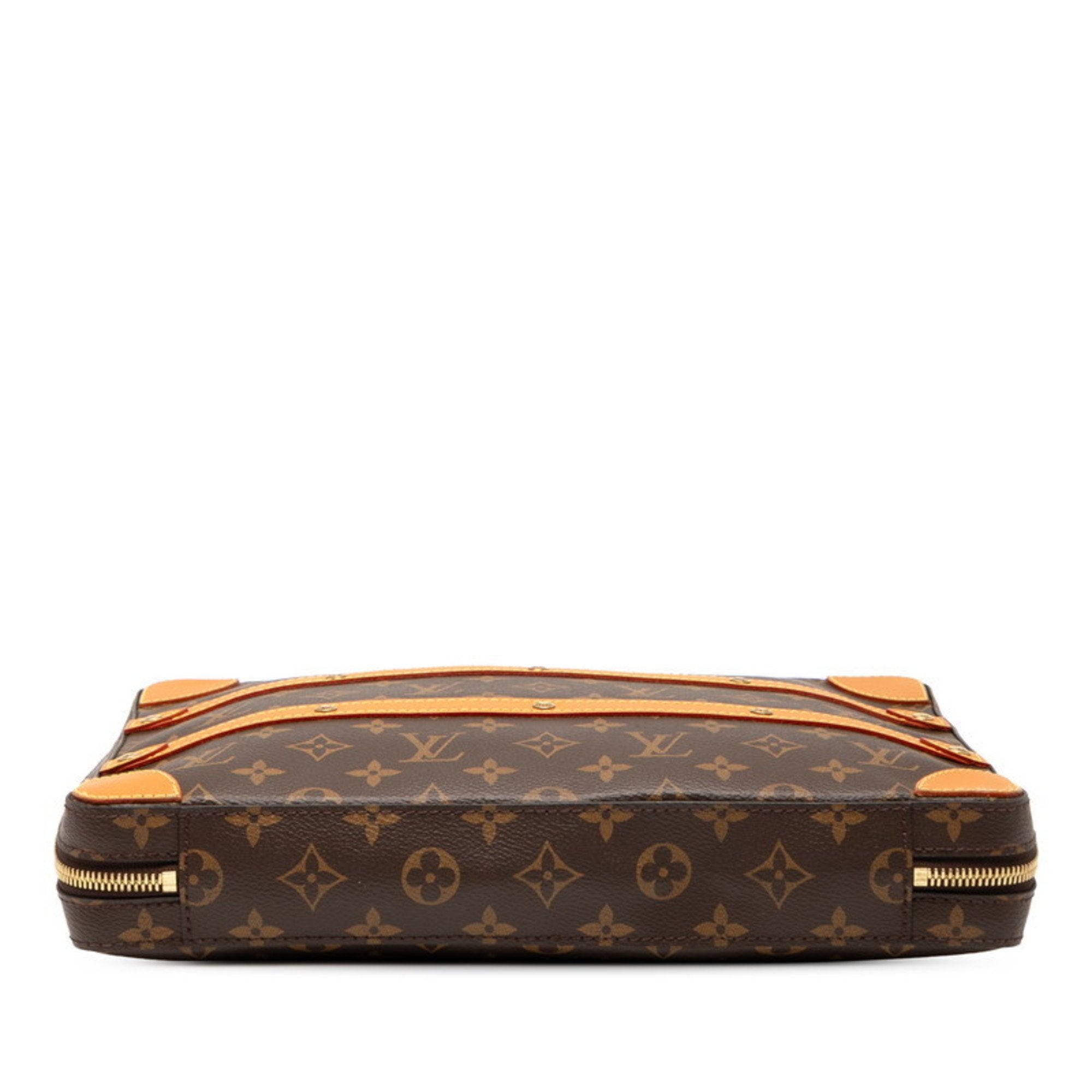 Louis Vuitton Brown Pvc Leather Shoulder Bag