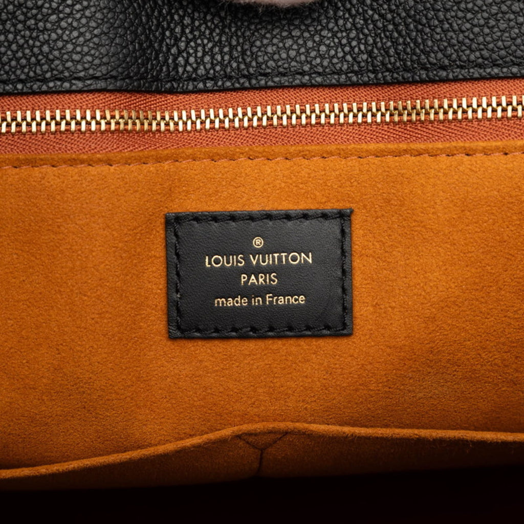 Louis Vuitton Black Noir Leather Shoulder Bag Tote Bag