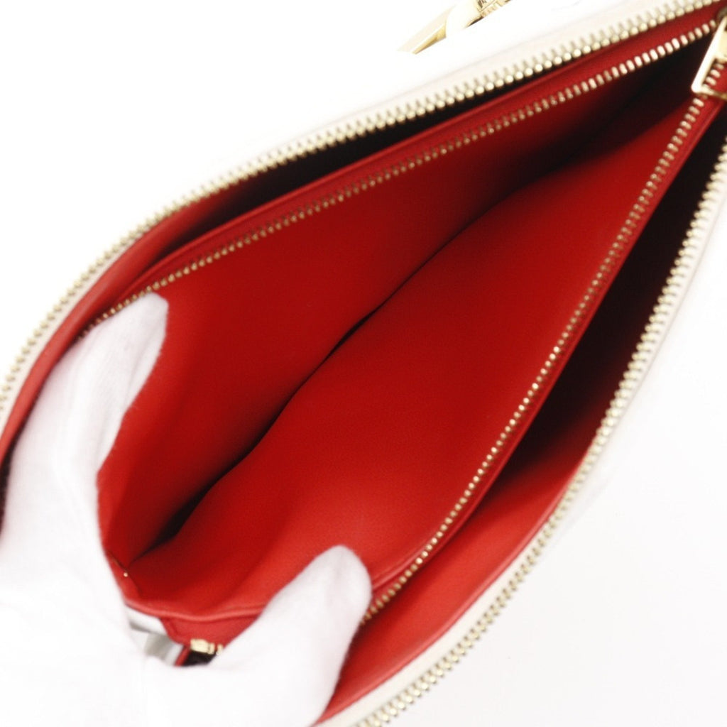 Louis Vuitton Navy Red Color White Leather Shoulder Bag