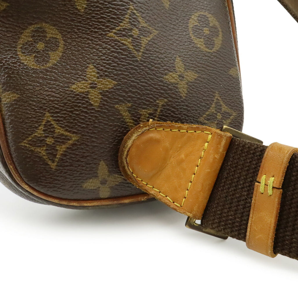 Louis Vuitton Brown Canvas Pochette Shoulder Bag Sling Bag