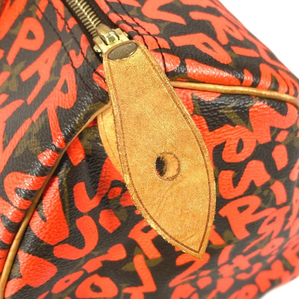 Louis Vuitton Monogram Graffiti Lv Orange Orange Monogram Graffiti Boston Bag Handbag