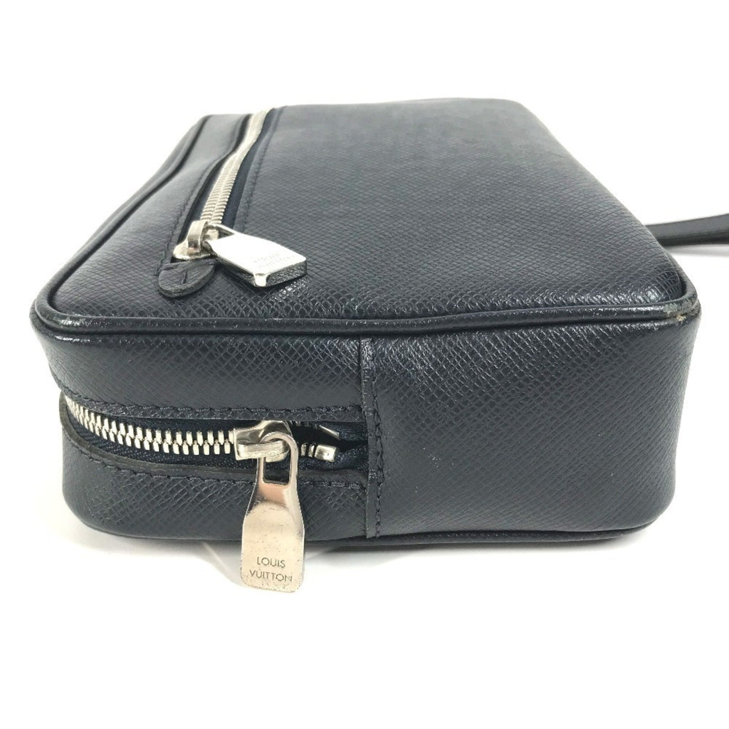 Louis Vuitton Navy Navy Blue Taiga Leather Clutch Bag Pochette Pouch