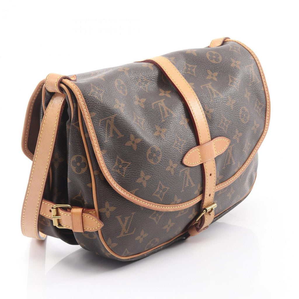 Louis Vuitton Brown Monogram Coated Canvas Leather Handbag Shoulder Bag