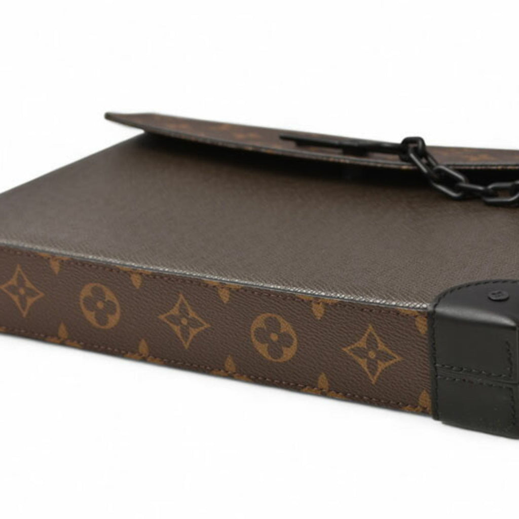 Louis Vuitton Brown Khaki Pvc Clutch Bag Pochette