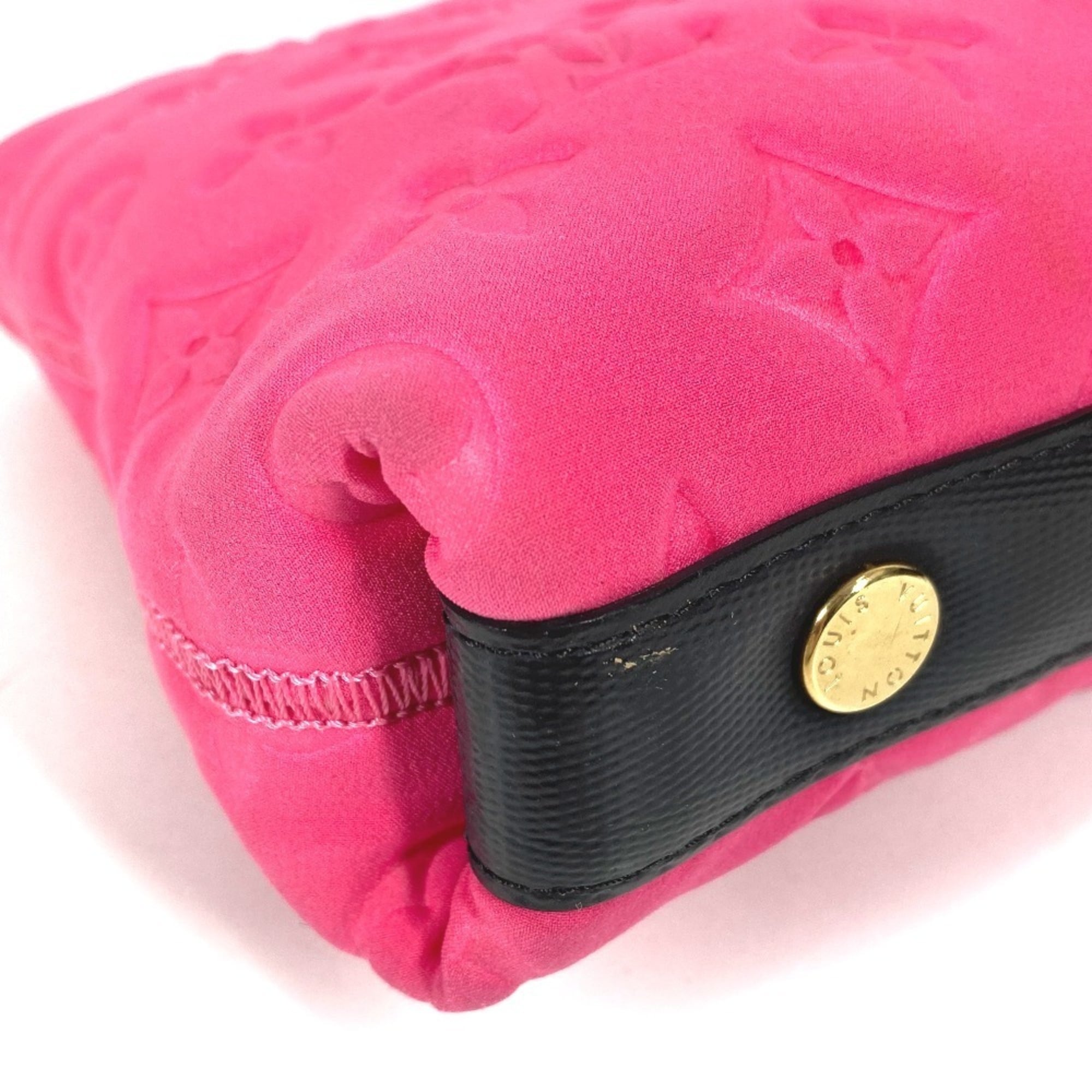Louis Vuitton Black Galle Monogram Pink Monogram Clutch Bag Pouch