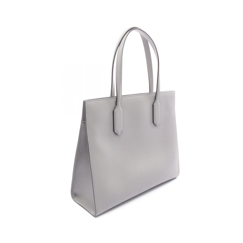 Gucci Gray Leather Handbag Tote Bag (Pre-Owned)