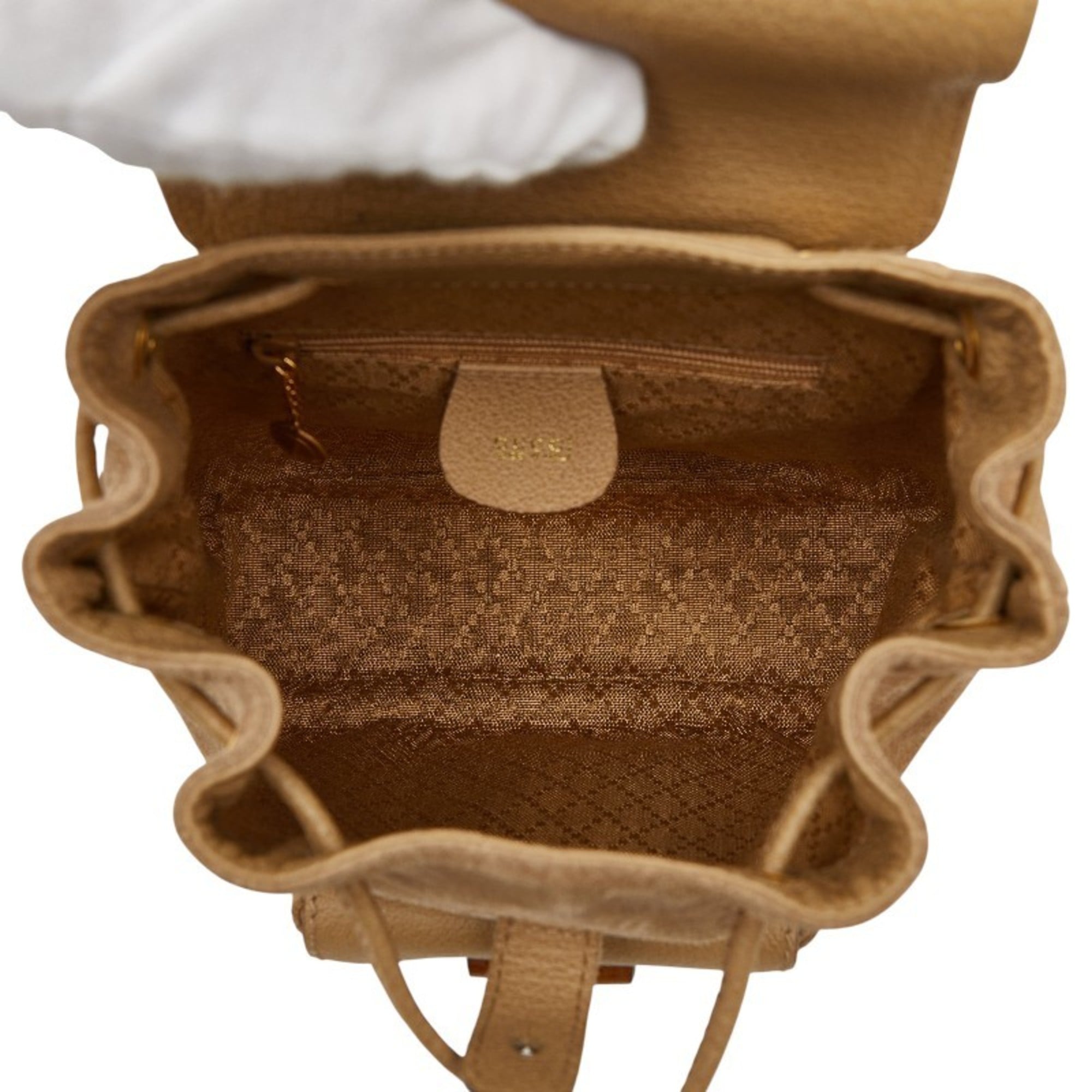 Gucci Brown Suede Leather Backpack (Pre-Owned)