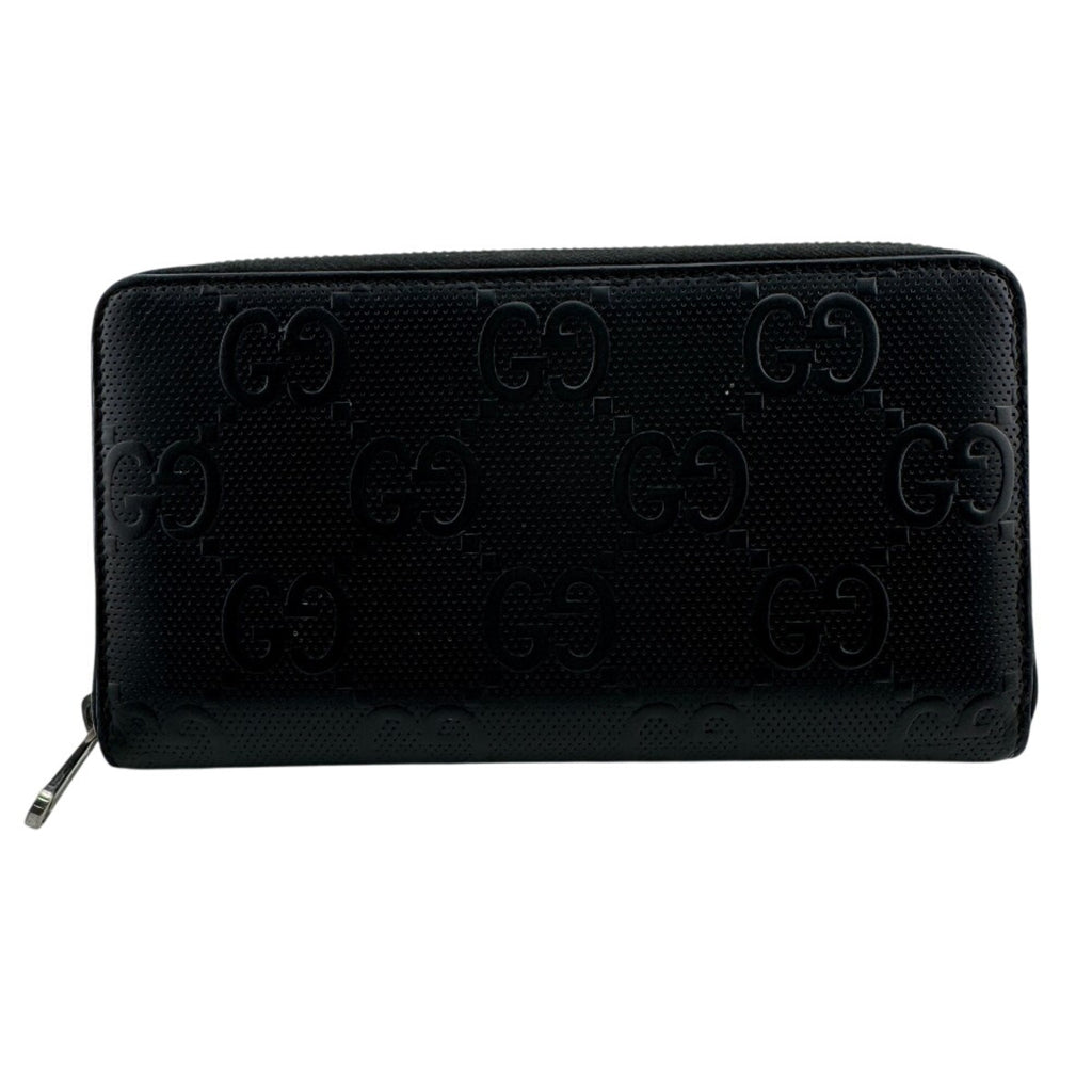 Gucci Black Leather Long Wallet (Bi-Fold) (Pre-Owned)