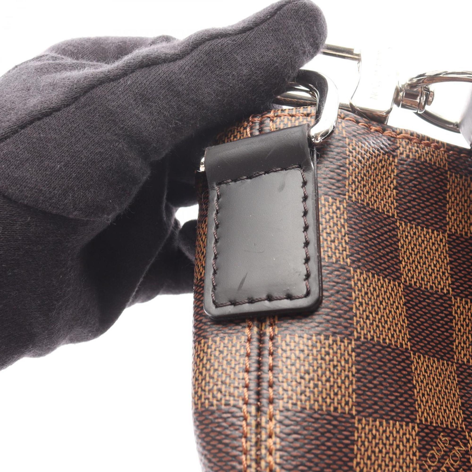Louis Vuitton Brown Coated Canvas Leather Tote Bag