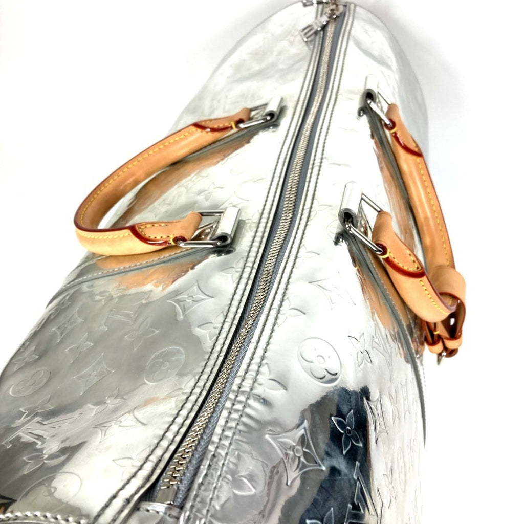 Louis Vuitton Silver Leather Boston Bag Handbag