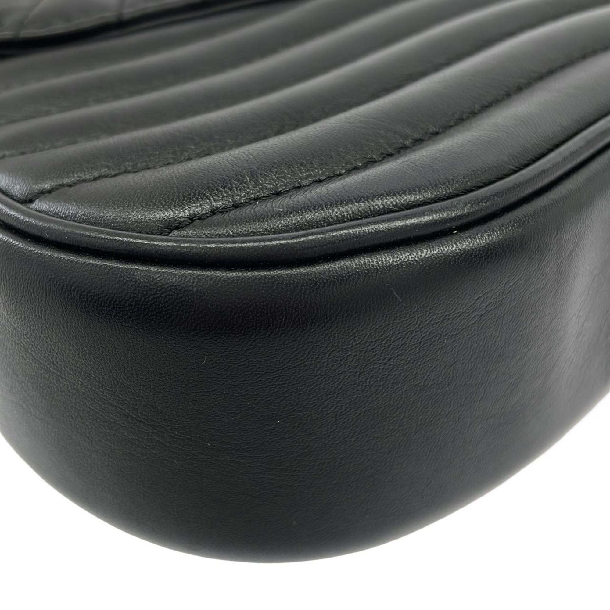Louis Vuitton Black Leather Shoulder Bag