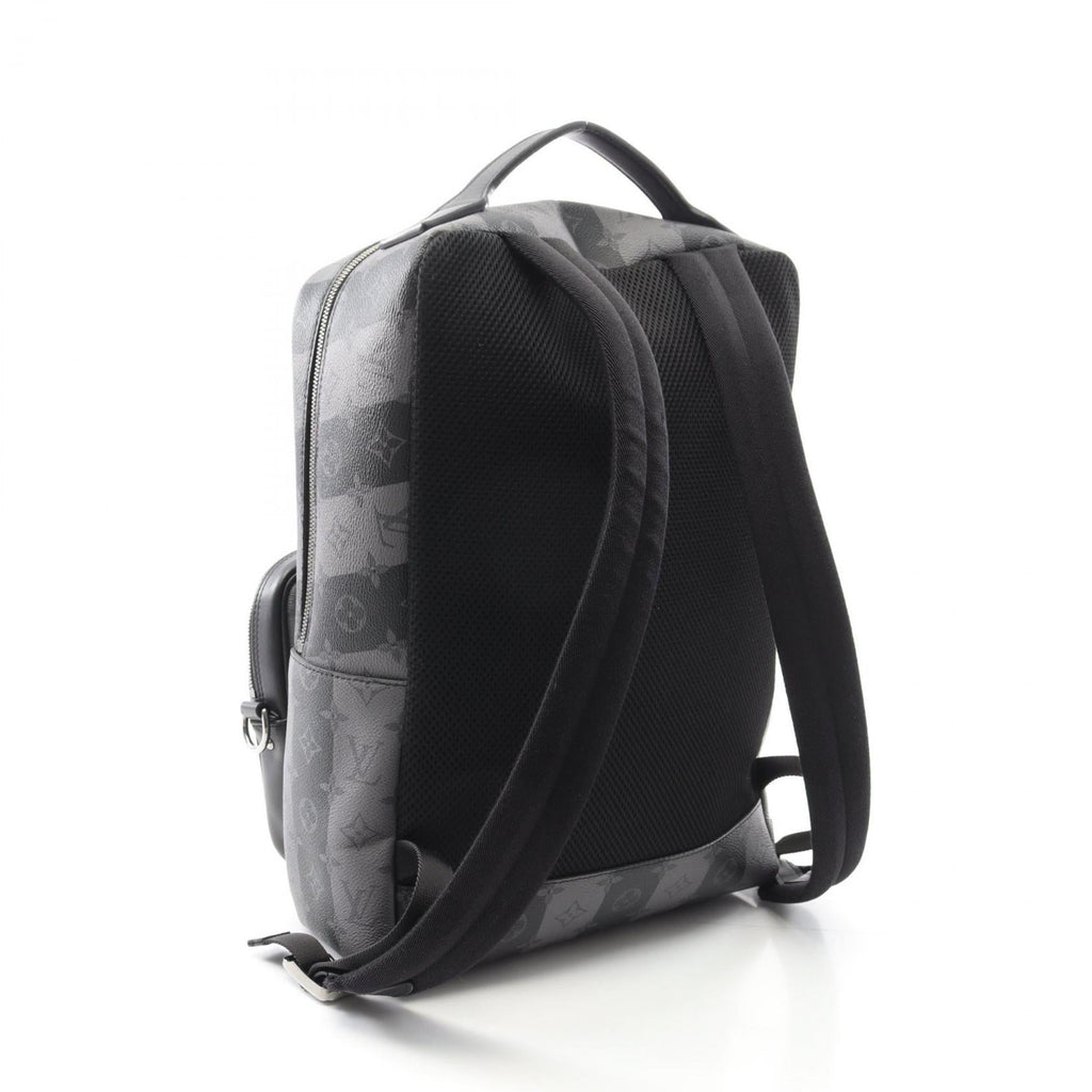 Louis Vuitton Black Gray Coated Canvas Backpack