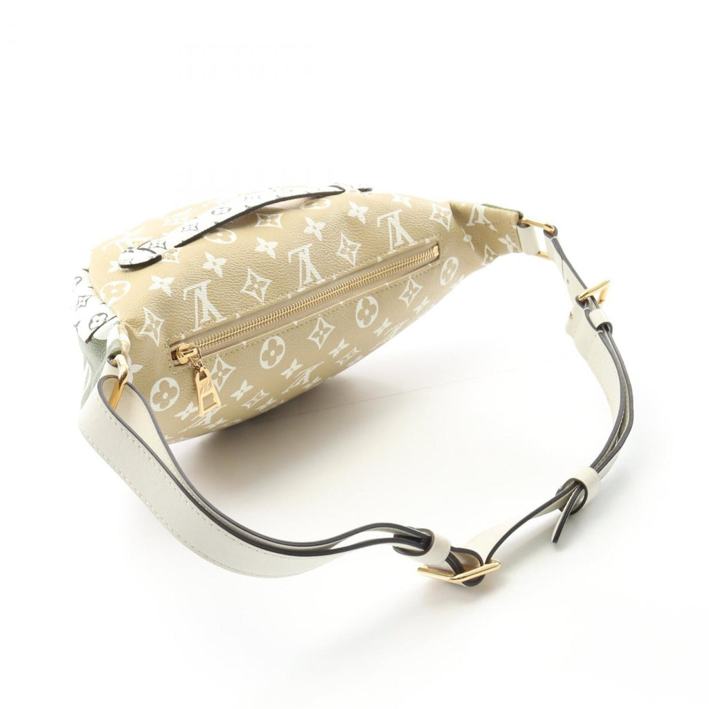 Louis Vuitton Beige Khaki Multi-Color Coated Canvas Leather Fanny Pack