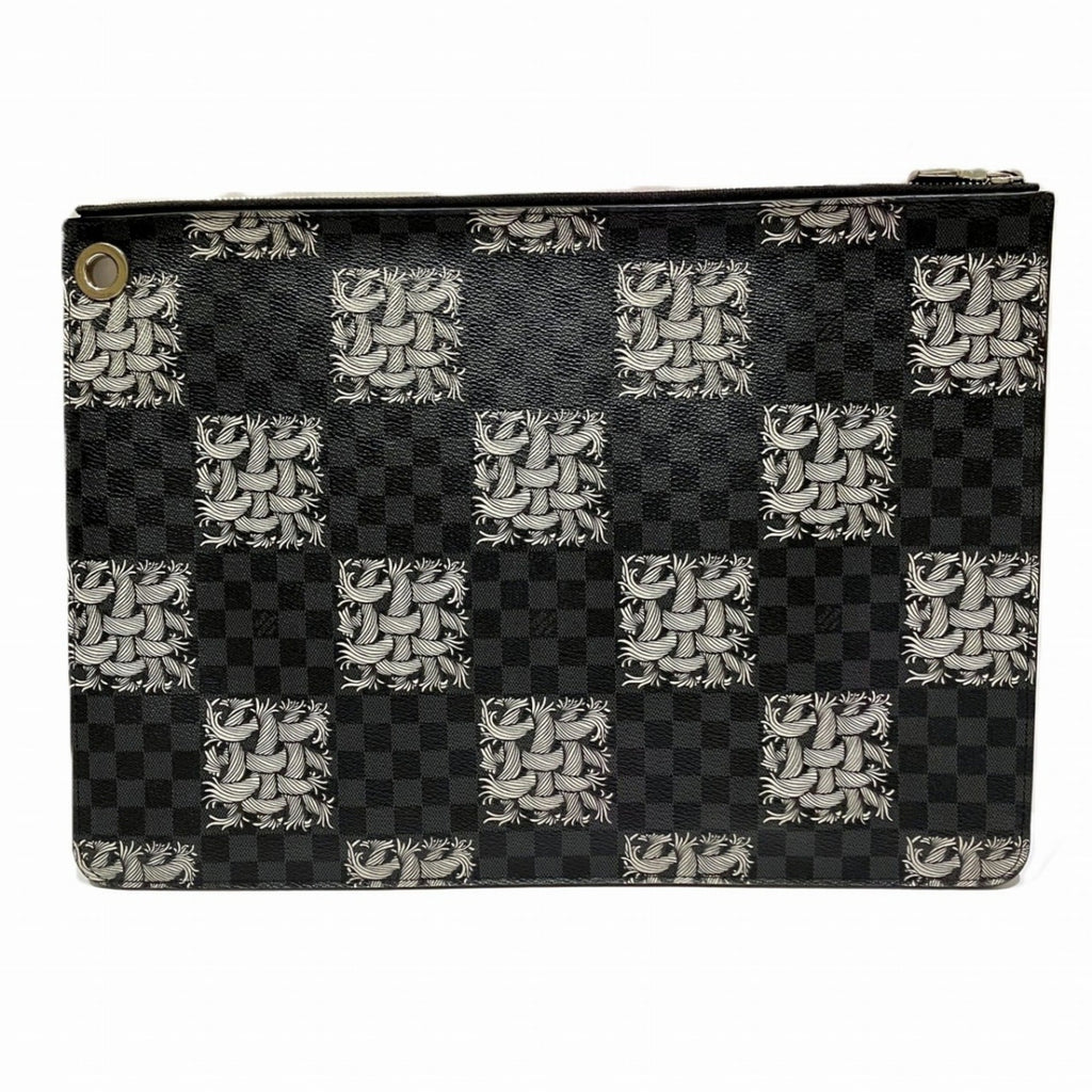 Louis Vuitton Black Pvc Clutch Bag Pochette