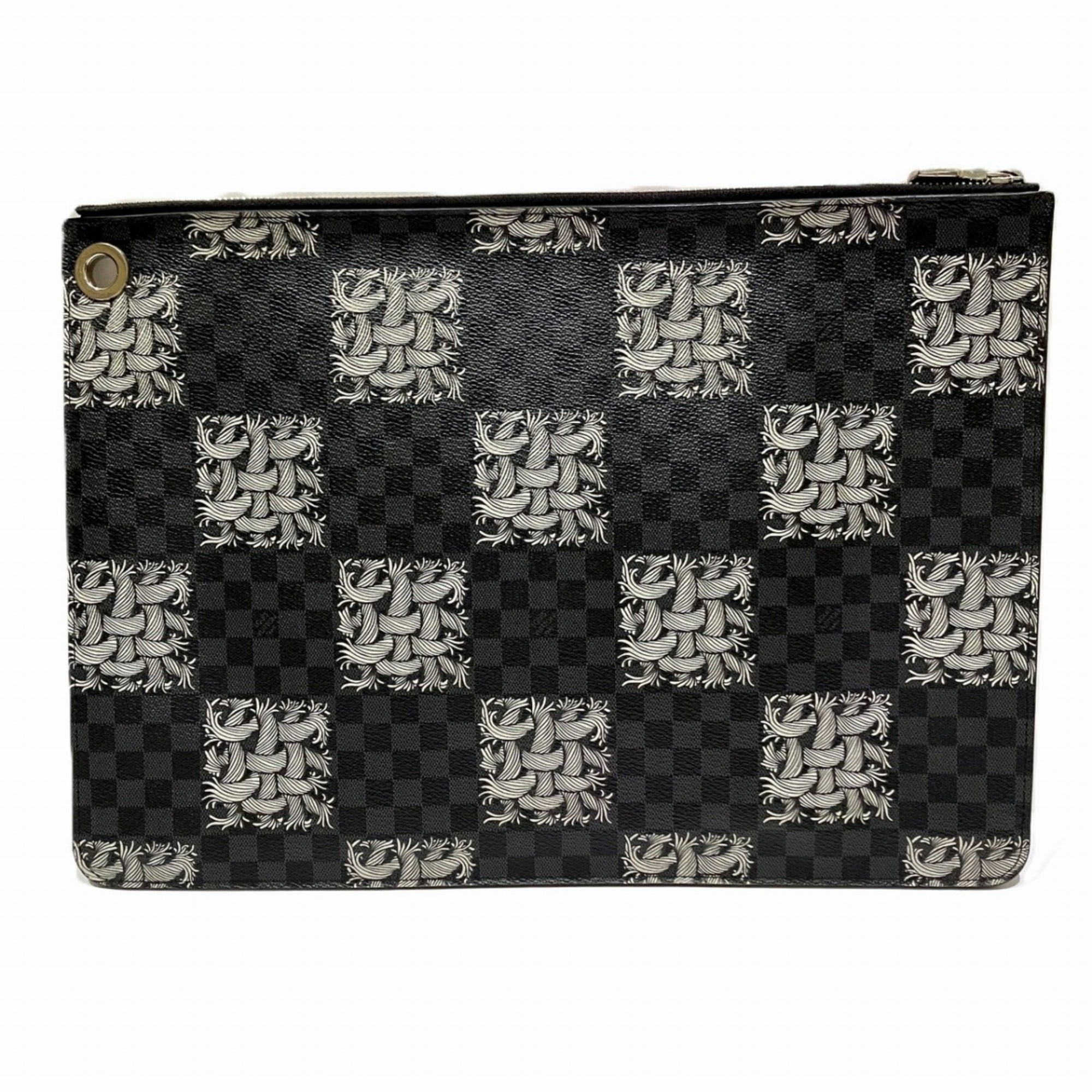Louis Vuitton Black Pvc Clutch Bag Pochette