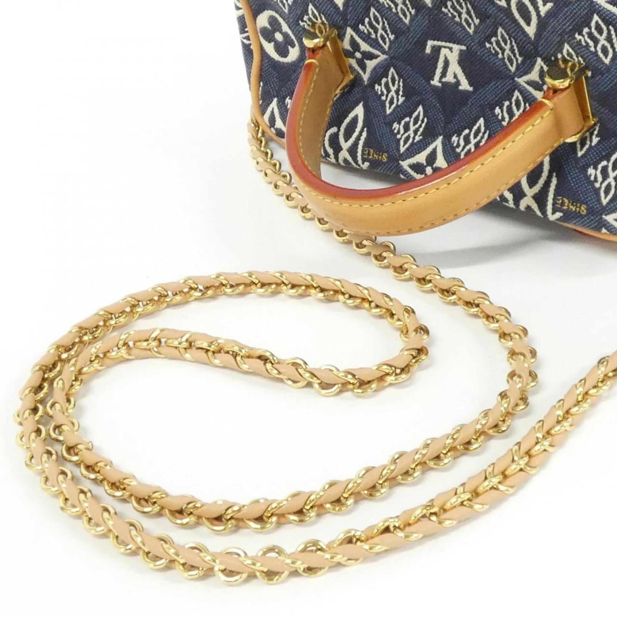 Louis Vuitton Blue Jacquard Handbag
