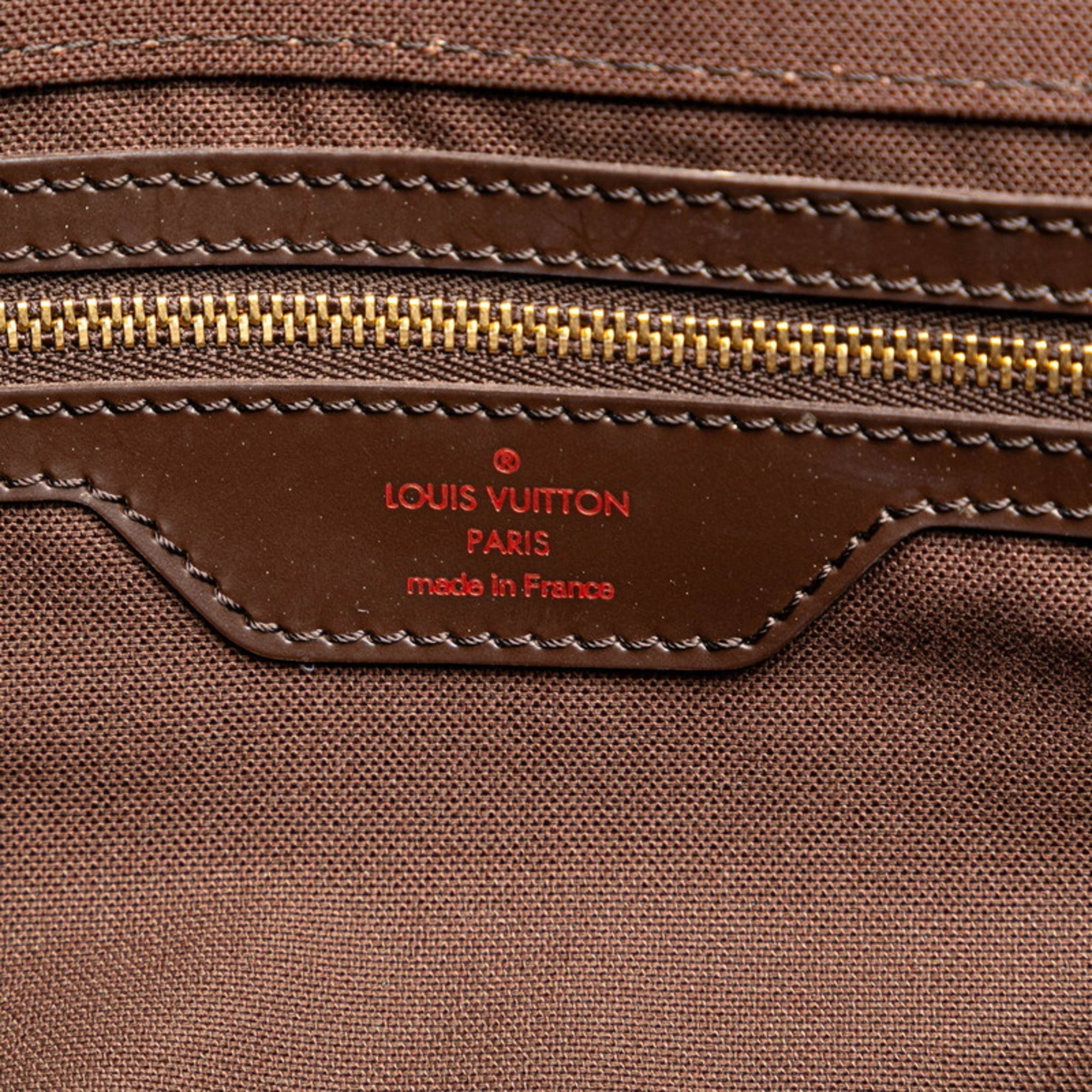 Louis Vuitton Brown Pvc Leather Boston Bag