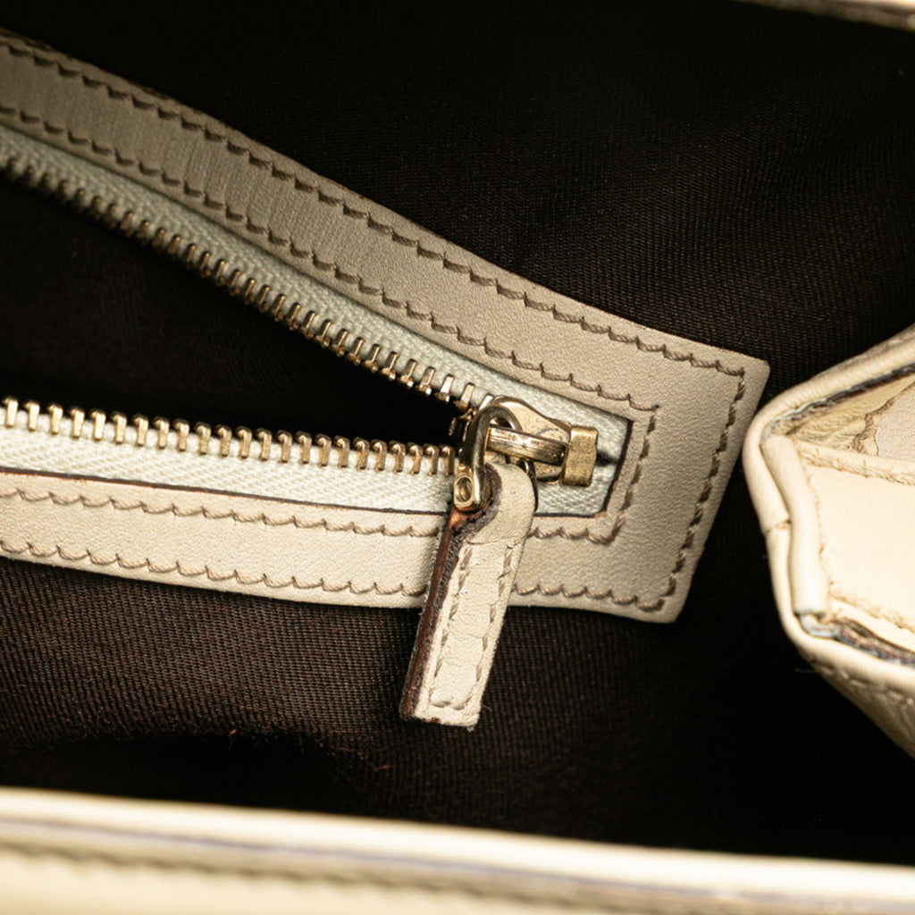 Gucci Guccissima Beige Leather Handbag (Pre-Owned)