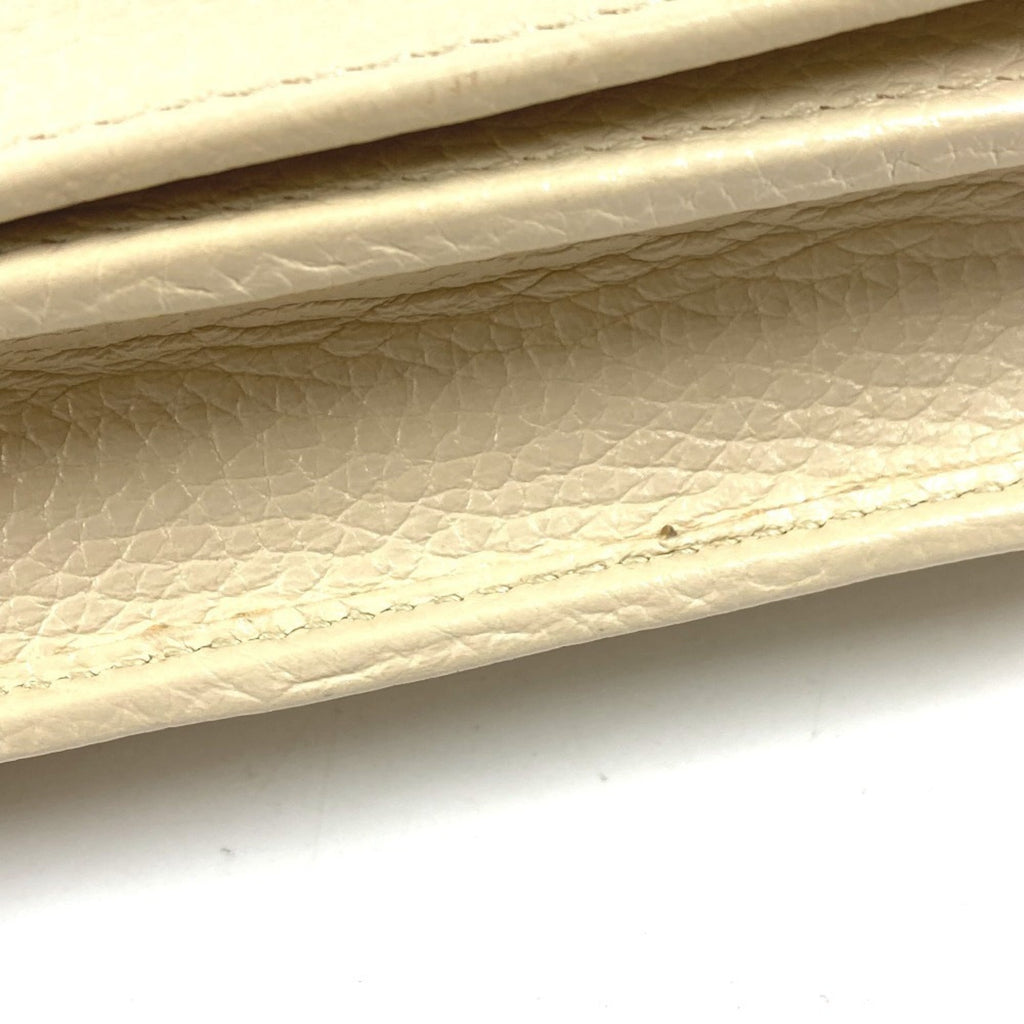 Gucci Ivory Leather Chain/Shoulder Wallet (Pre-Owned)