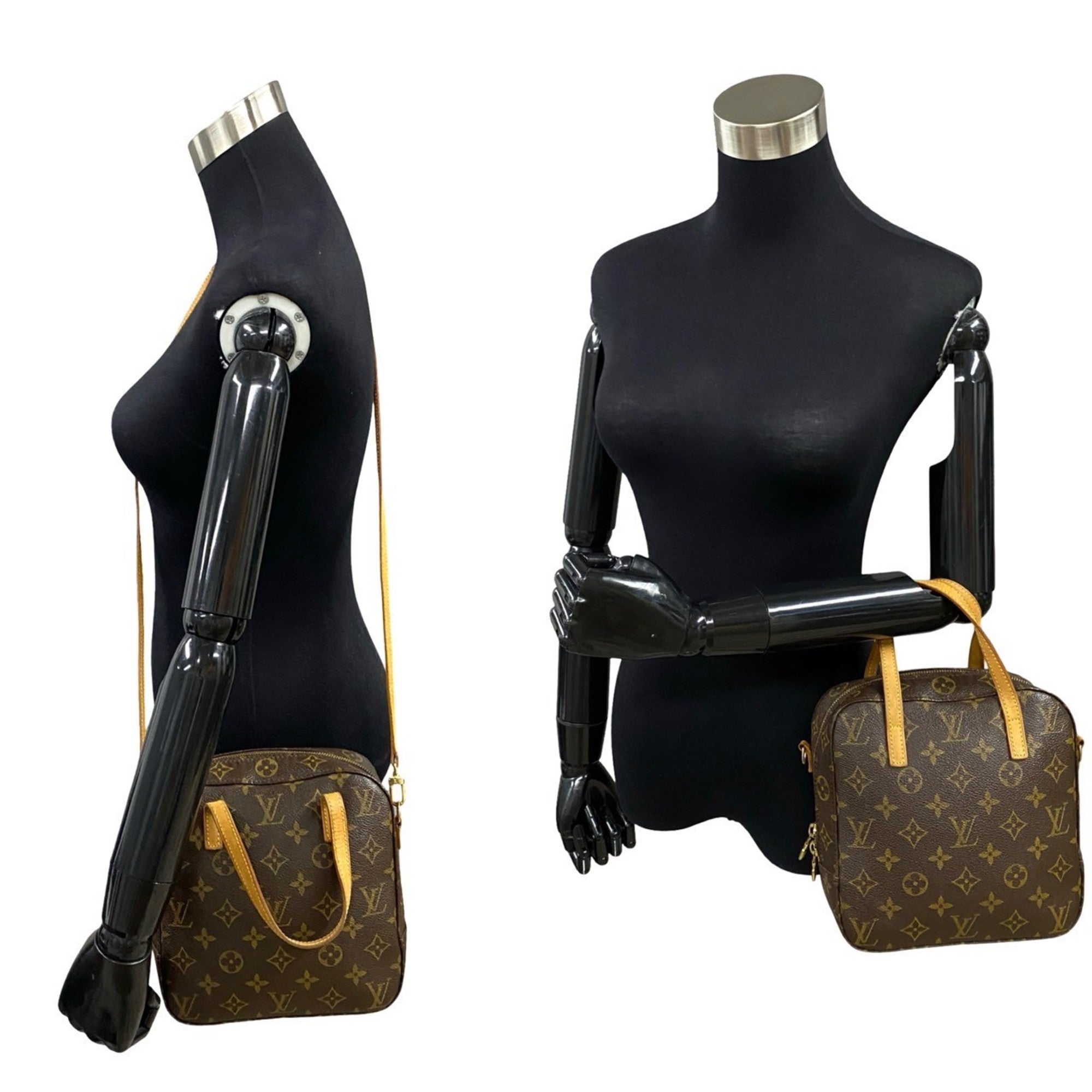 Louis Vuitton Brown Leather Pvc Shoulder Bag