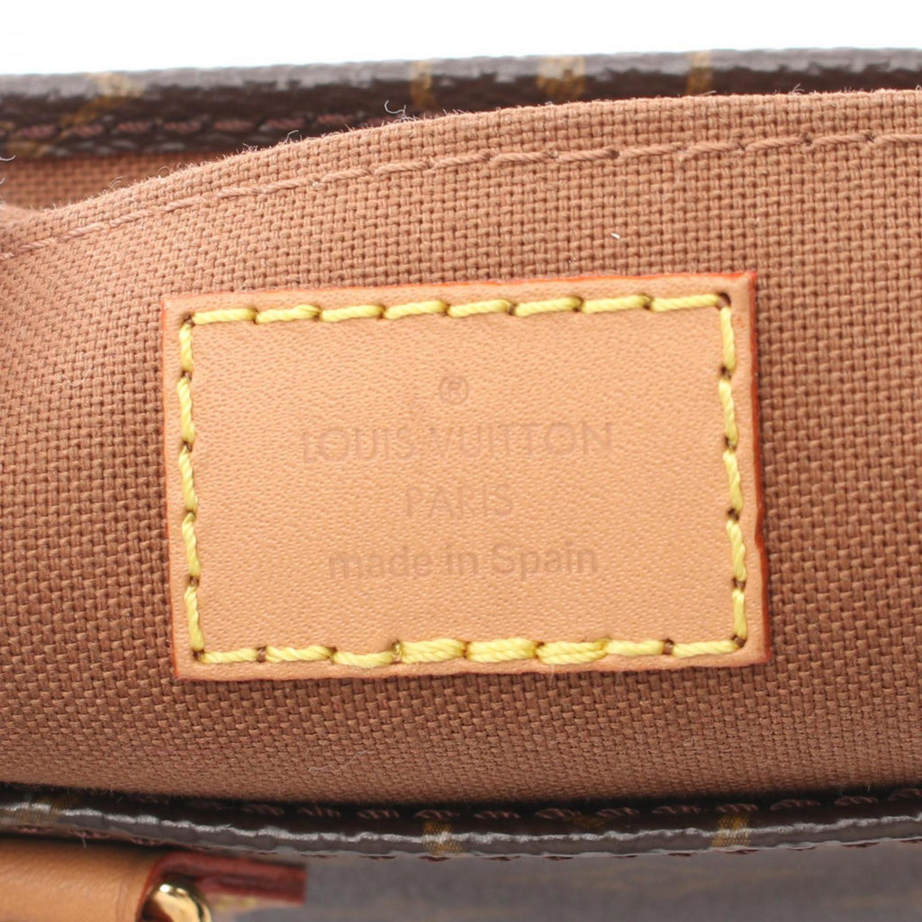 Louis Vuitton Brown Pvc Coated Canvas Leather Handbag