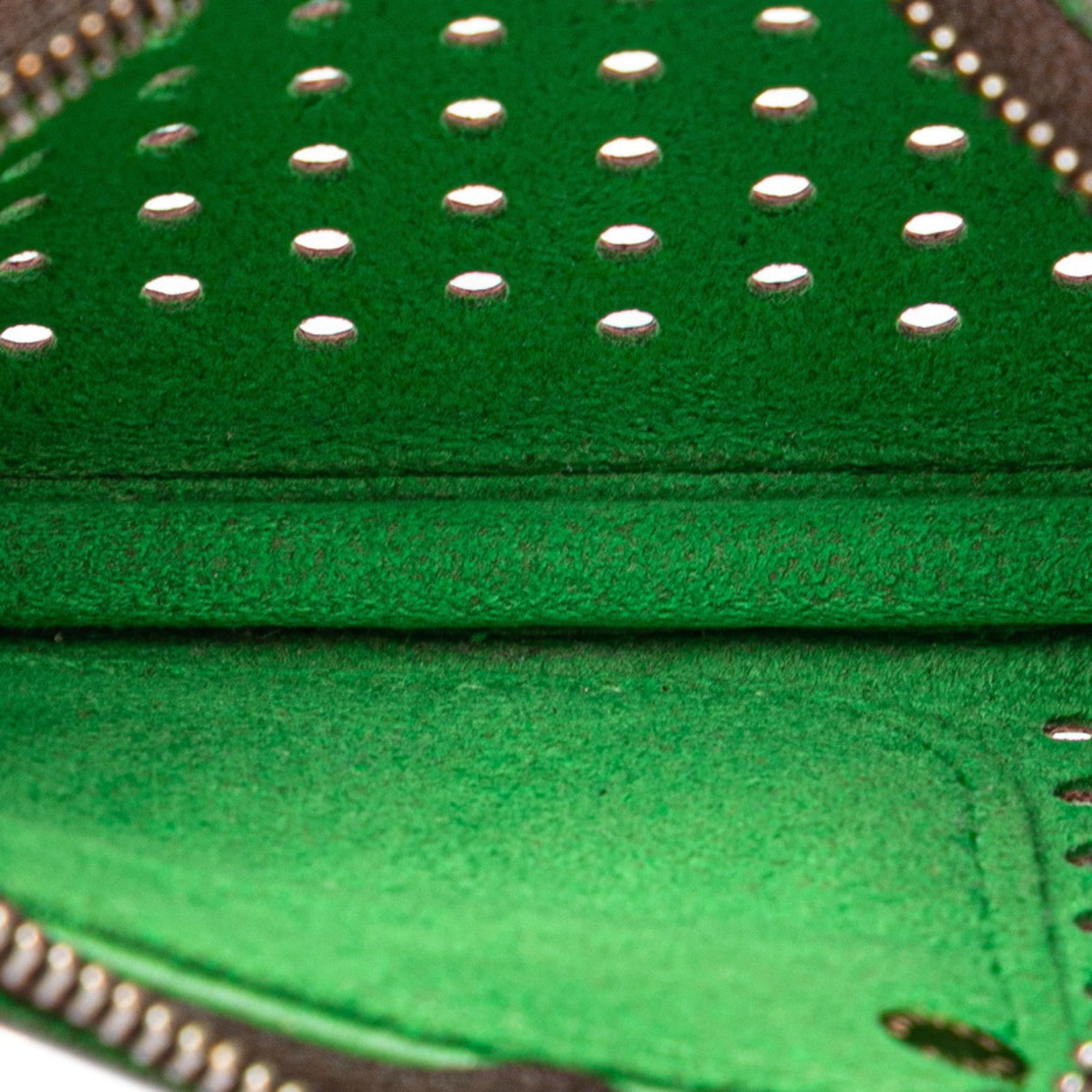 Louis Vuitton Monogram Perfo Brown Vert Pvc Leather Pochette