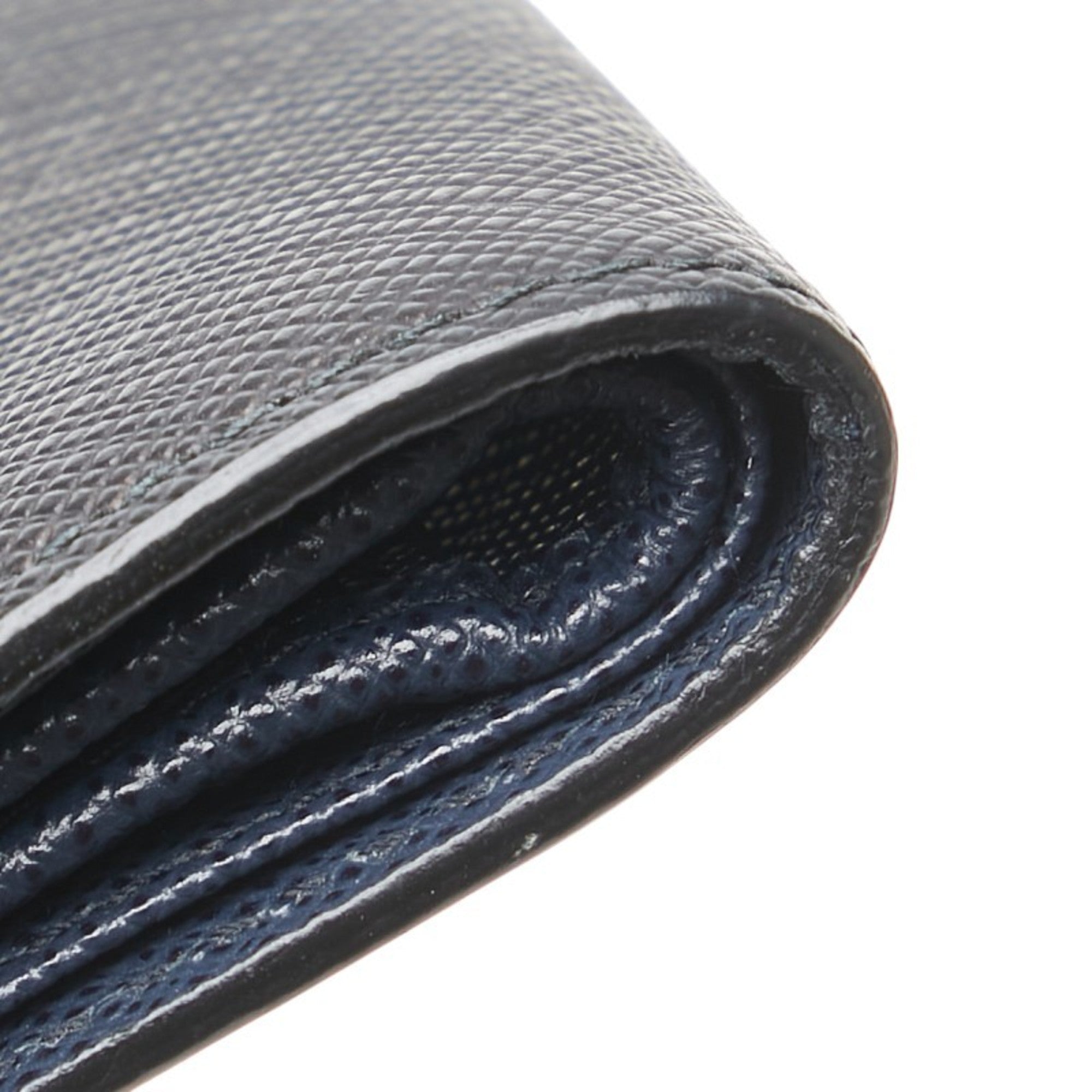 Prada Black Navy Leather Wallet (Bi-Fold)