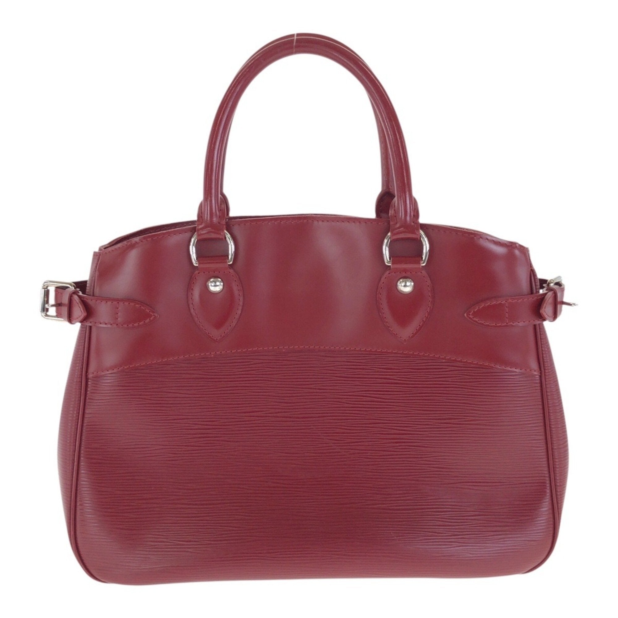 Louis Vuitton Red Color Leather Handbag Tote Bag
