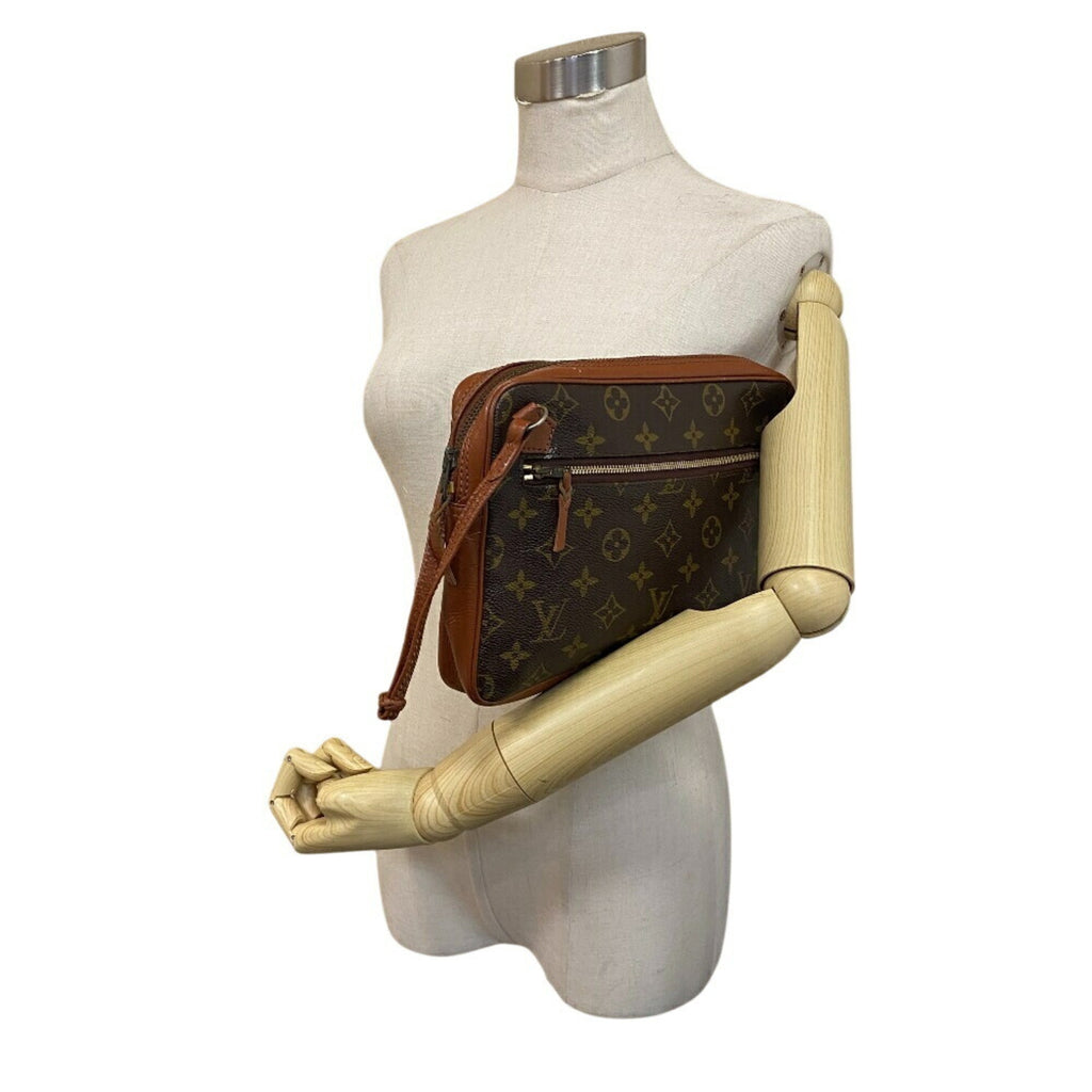 Louis Vuitton Brown Monogram Leather Clutch Bag