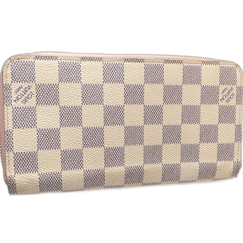Louis Vuitton Damier Azur Damier Azur Rose Ballerine Damier Azur Long Wallet