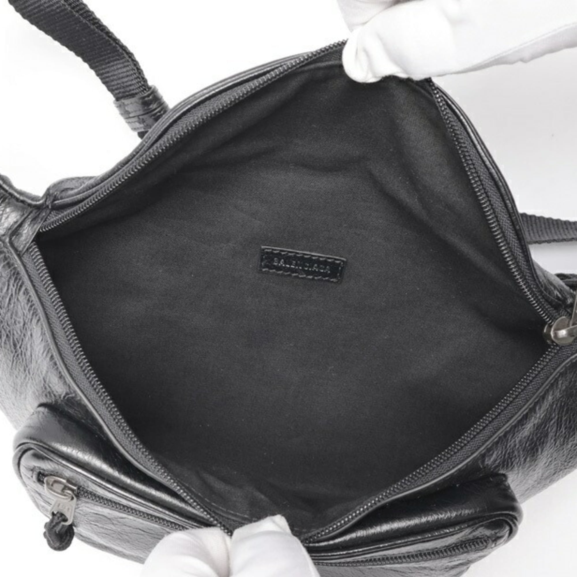 Balenciaga Black Leather Sling