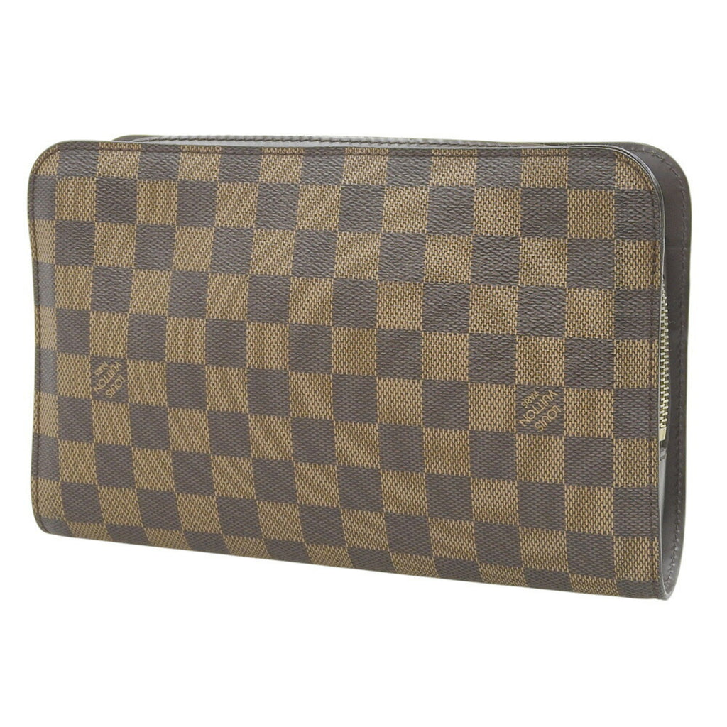 Louis Vuitton Damier Damier Canvas Ebene Pvc Clutch Bag