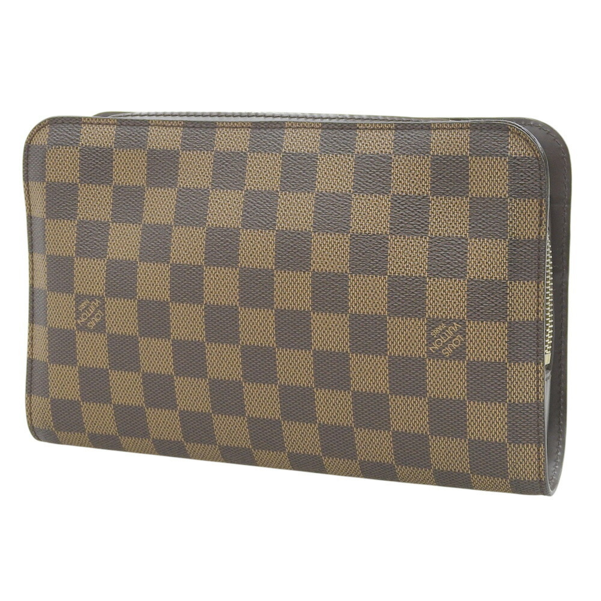 Louis Vuitton Damier Damier Canvas Ebene Pvc Clutch Bag