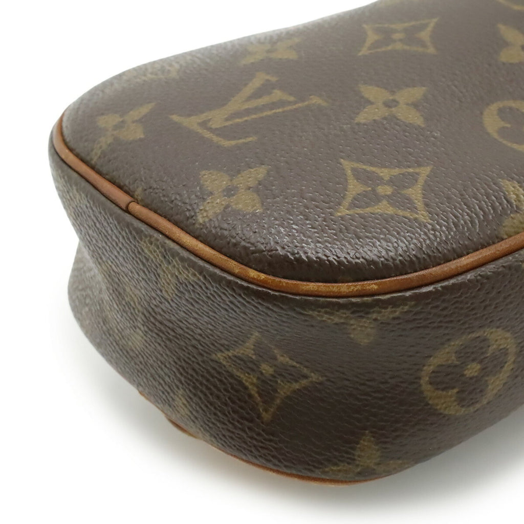 Louis Vuitton Brown Canvas Pochette Shoulder Bag Sling Bag