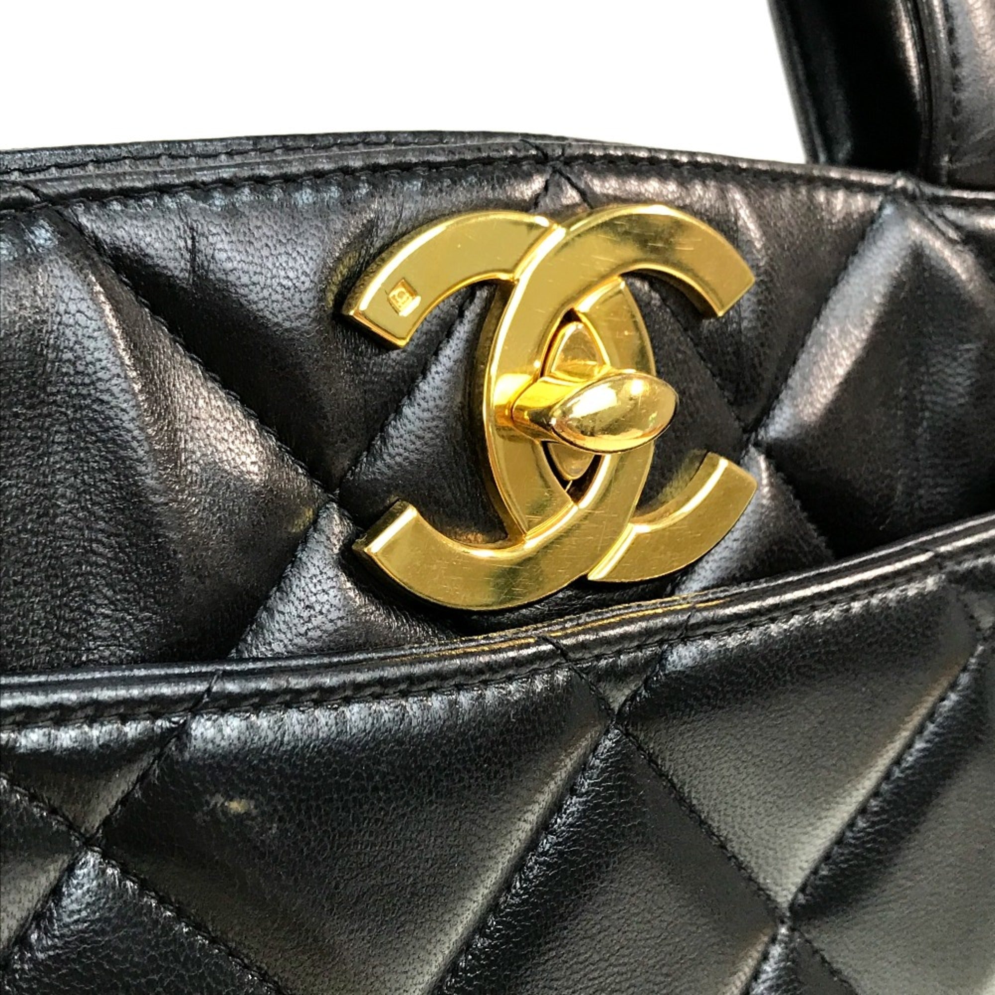 Chanel Black Leather Tote Bag