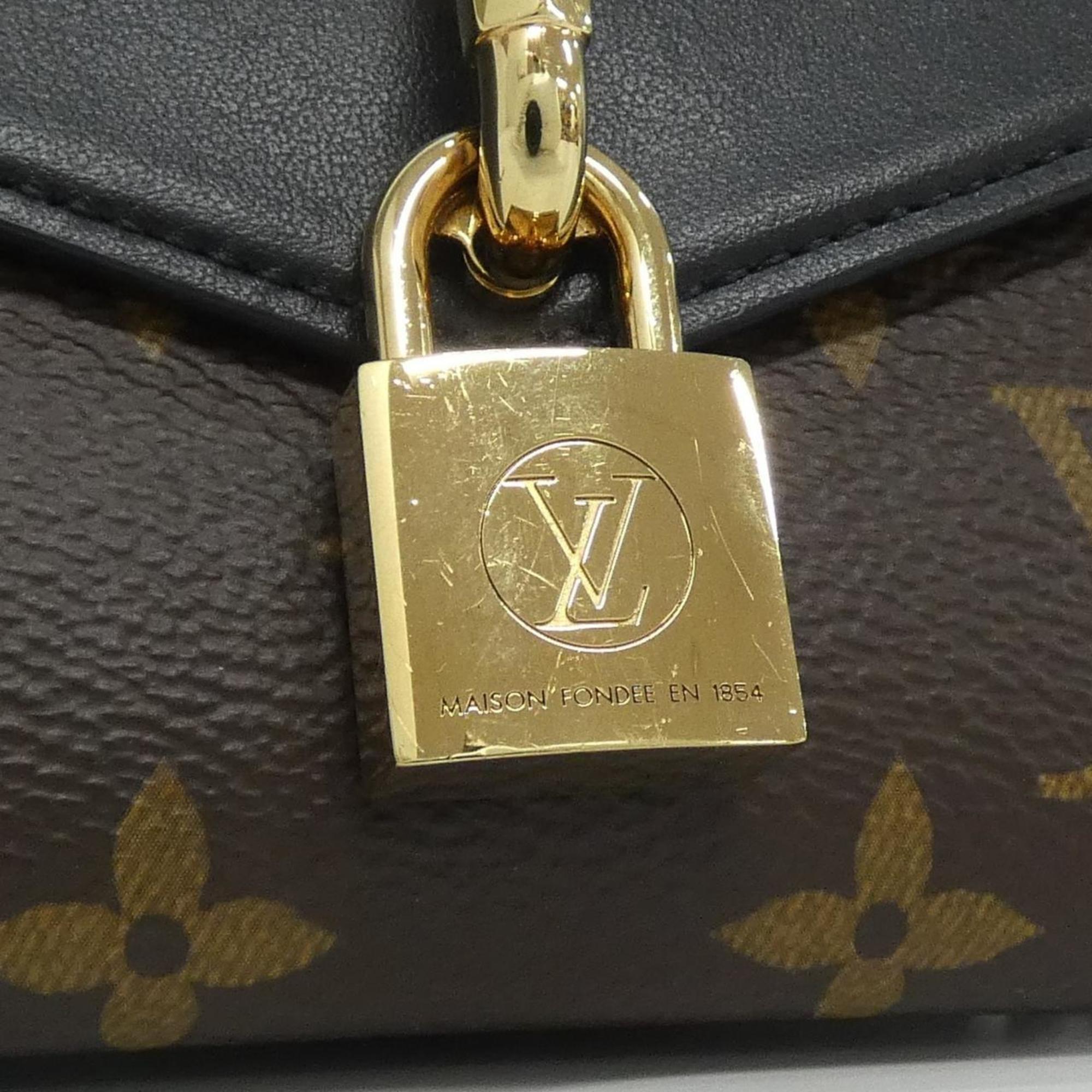 Louis Vuitton Brown Coated Canvas Leather Shoulder Bag