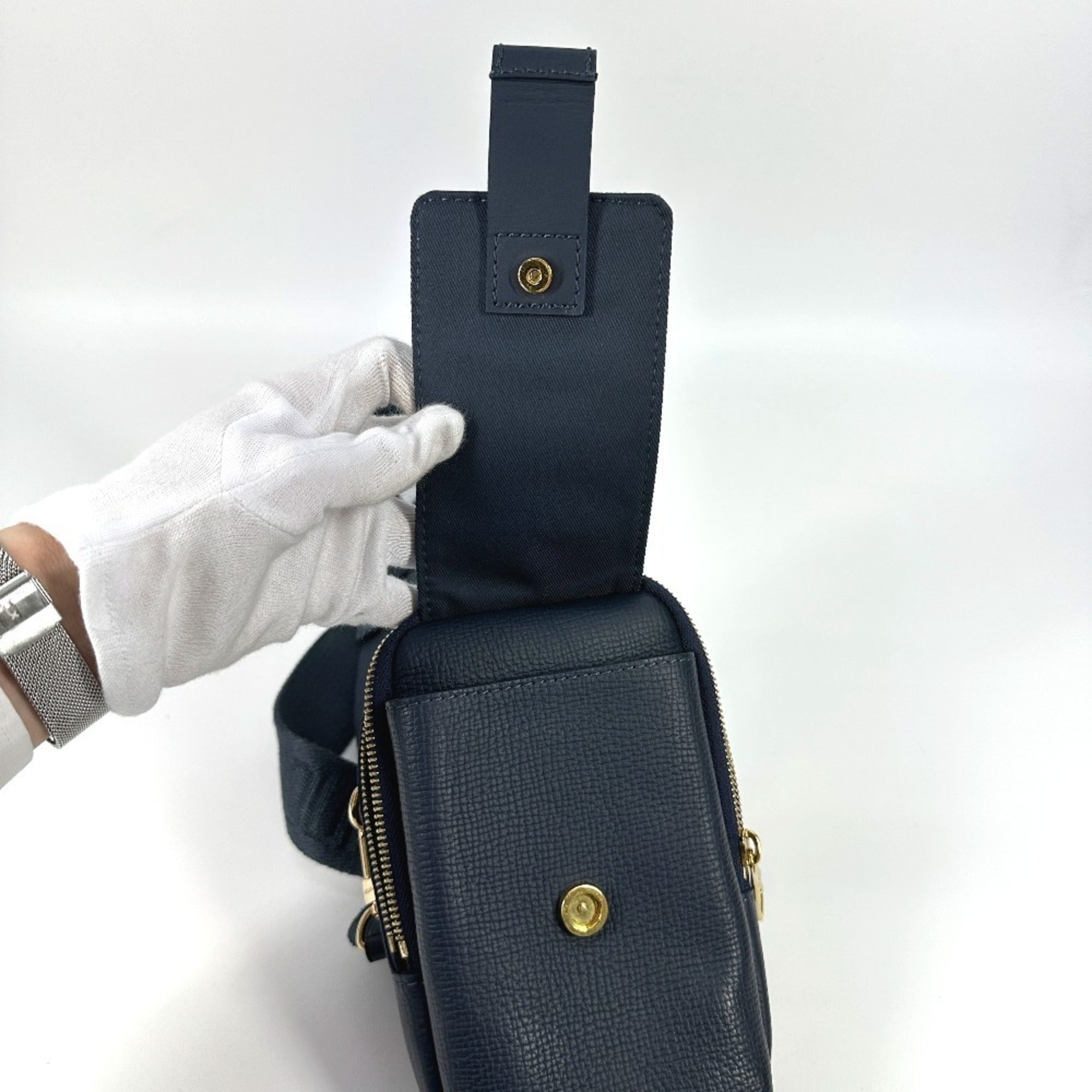 Louis Vuitton Blue Denim Leather Pochette Pouch Shoulder Bag