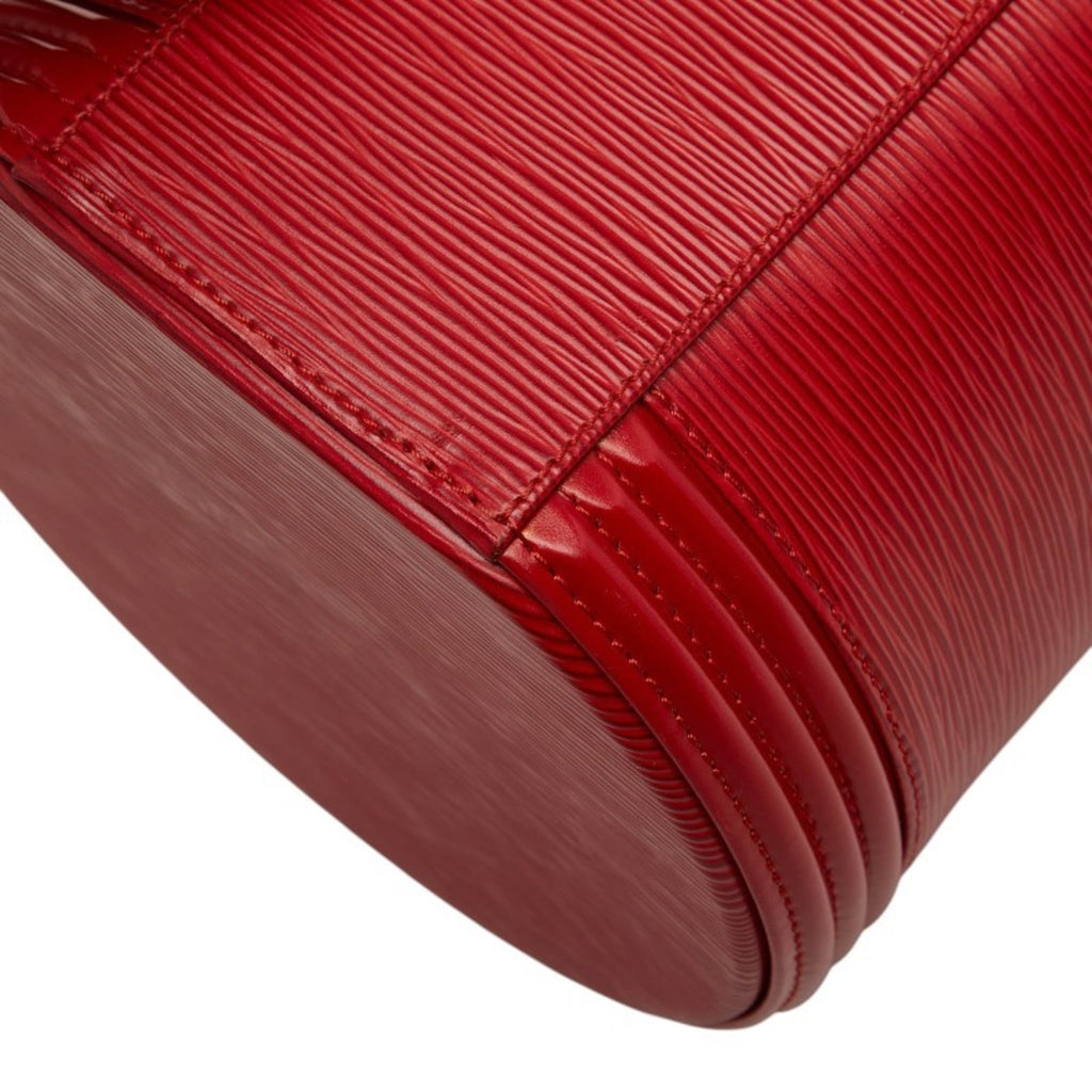Louis Vuitton Castilian Red Leather Handbag Vanity Bag