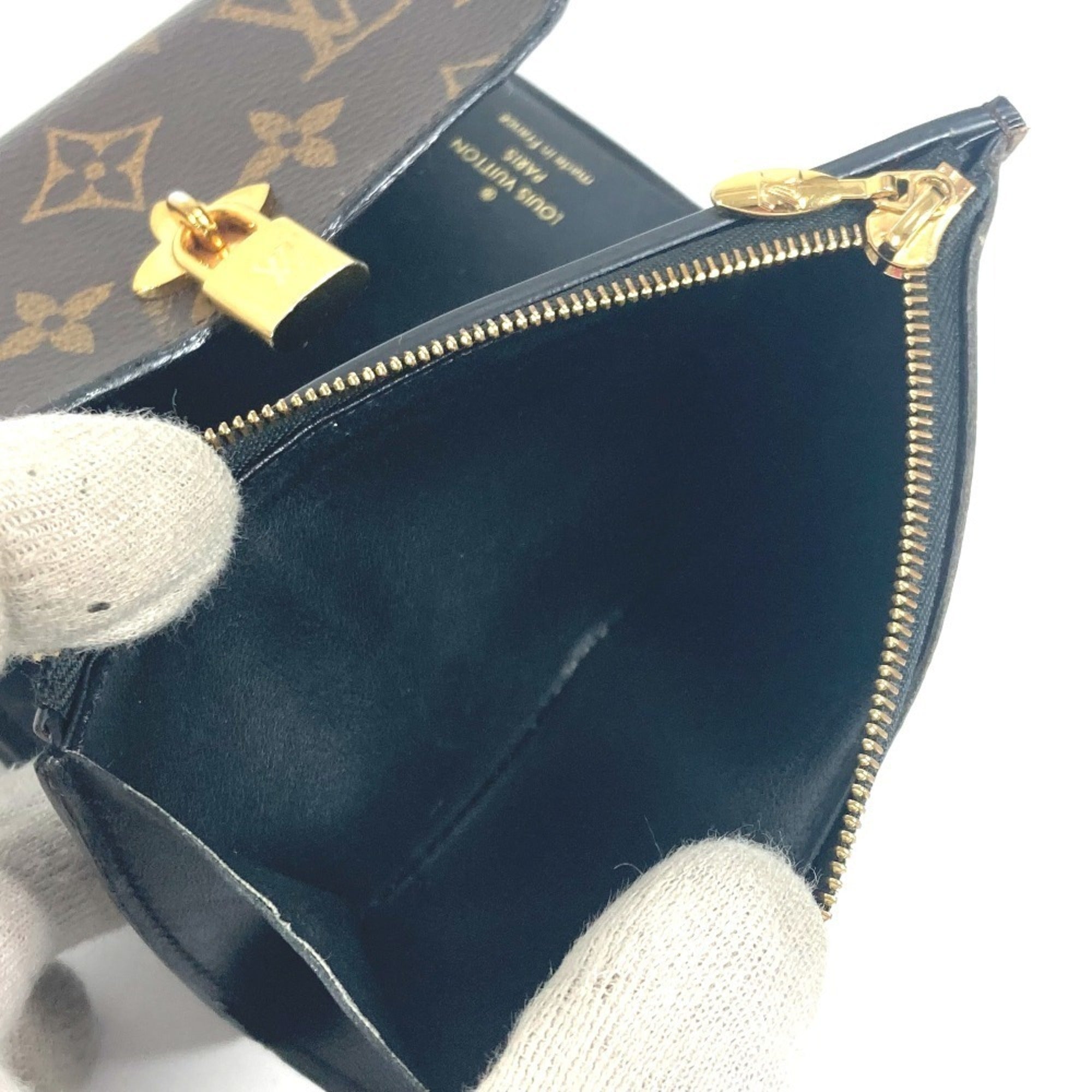 Louis Vuitton Monogram Black Brown Monogram Wallet (Tri-Fold)