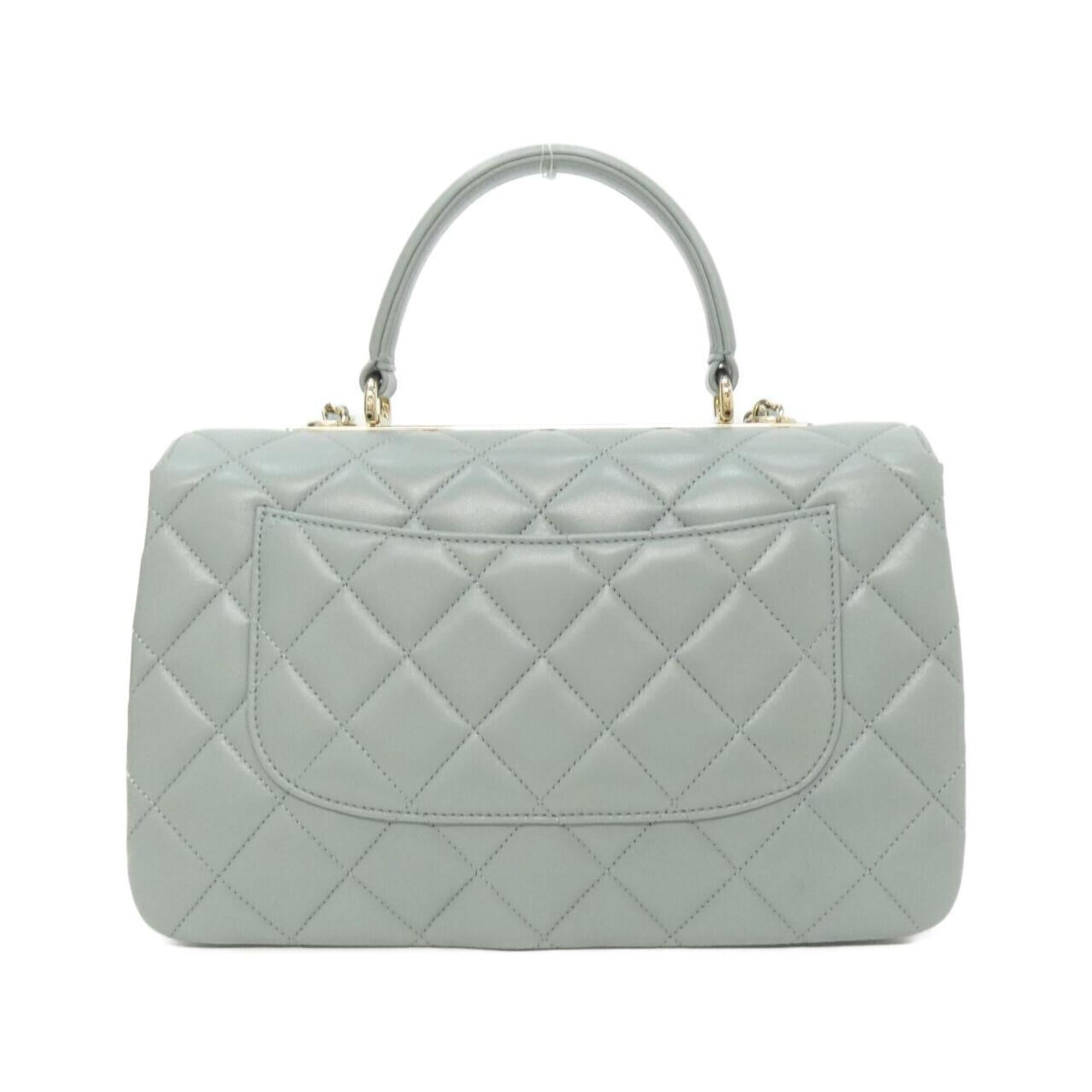 Chanel Light Blue Leather Handbag
