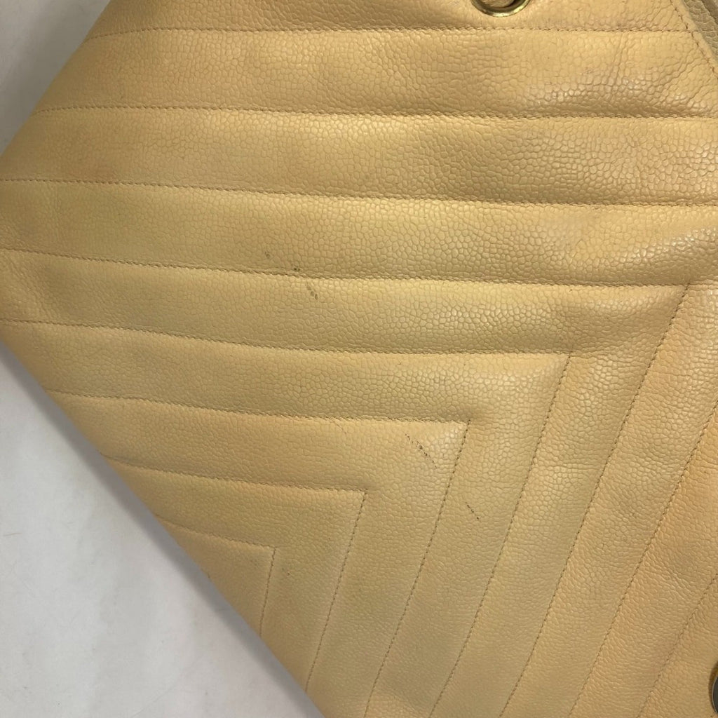 Chanel Yellow Leather Shoulder Bag