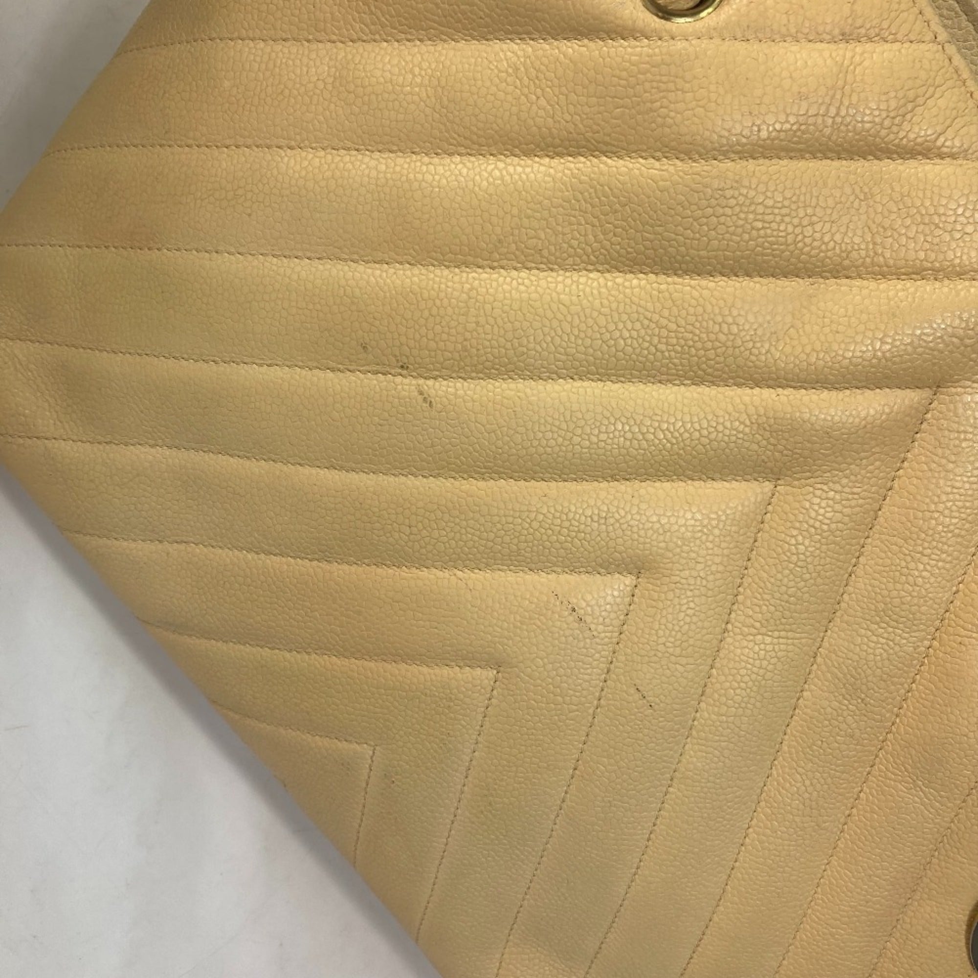 Chanel Yellow Leather Shoulder Bag