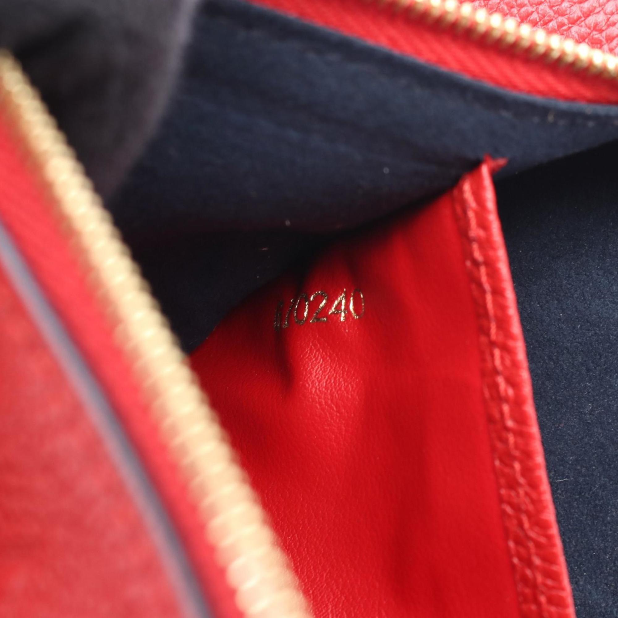 Louis Vuitton Monogram Empreinte Marine Rouge Navy Red Color Monogram Empreinte Pochette Shoulder Bag